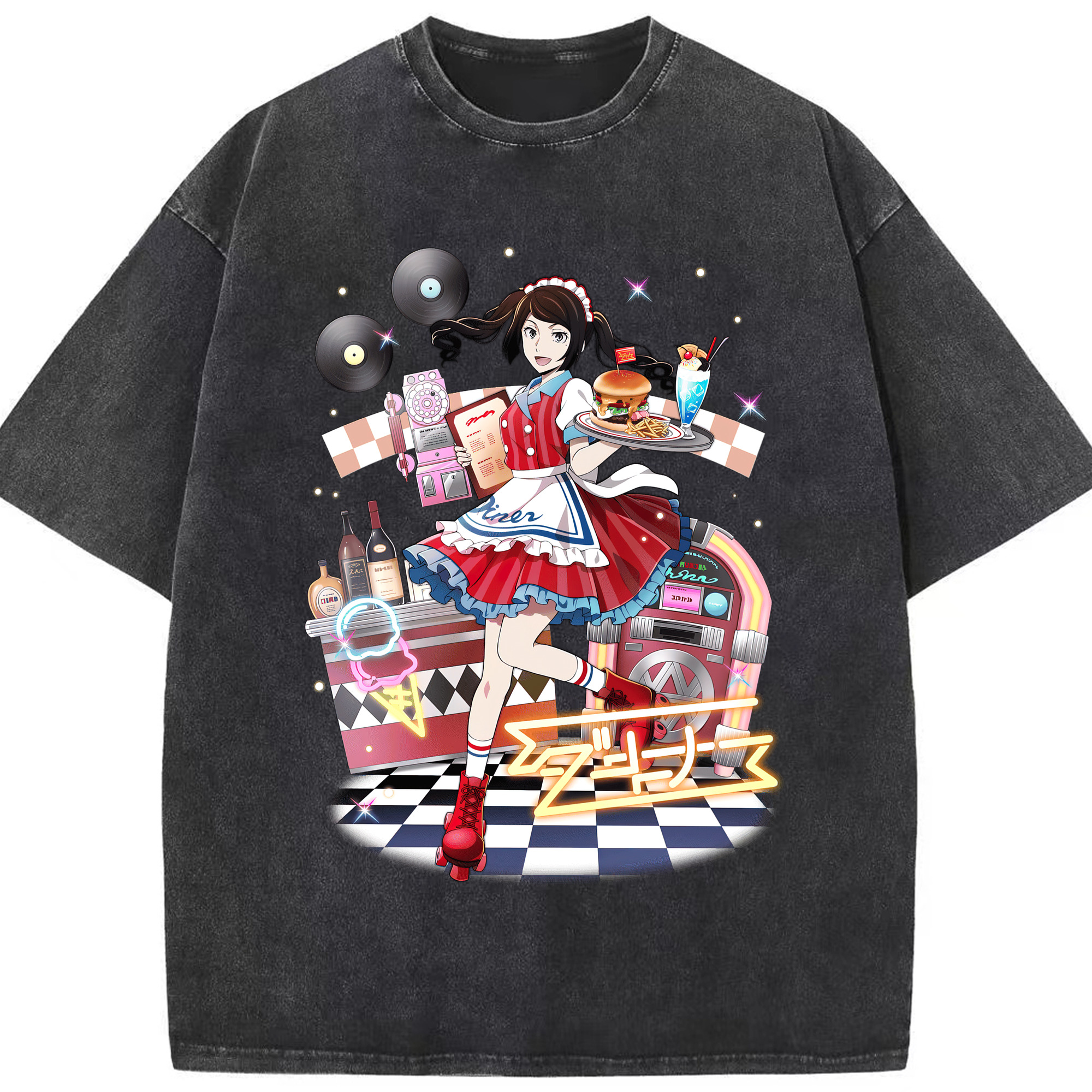 （画像用） 文豪ストレイドッグス Bungo Stray Dogs 綿100% ヴィンテージ風 半袖Tシャツ（フロントプリント）