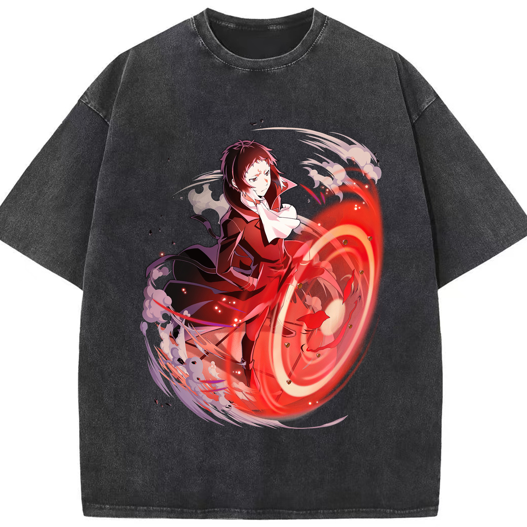 （画像用） 文豪ストレイドッグス Bungo Stray Dogs 綿100% ヴィンテージ風 半袖Tシャツ（フロントプリント）