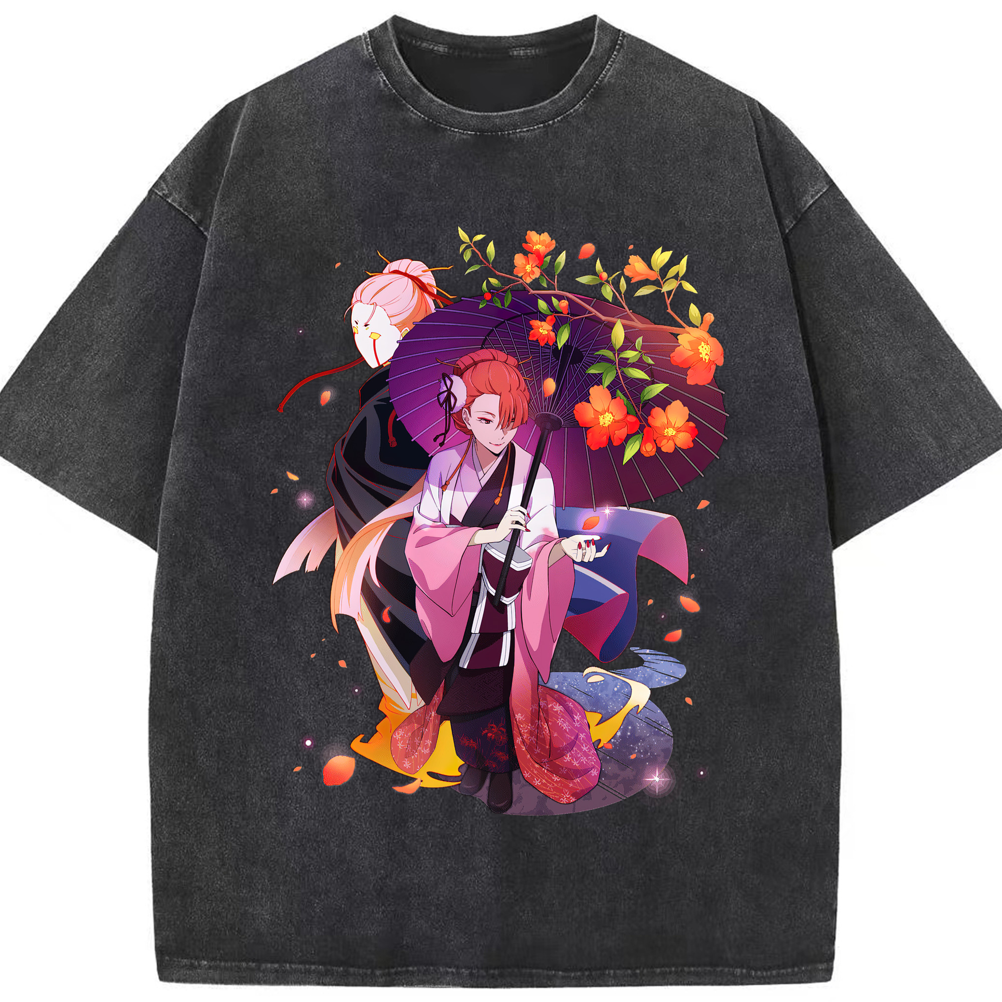 （画像用） 文豪ストレイドッグス Bungo Stray Dogs 綿100% ヴィンテージ風 半袖Tシャツ（フロントプリント）