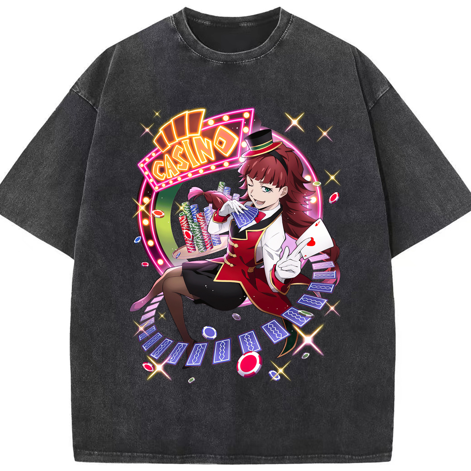 （画像用） 文豪ストレイドッグス Bungo Stray Dogs 綿100% ヴィンテージ風 半袖Tシャツ（フロントプリント）