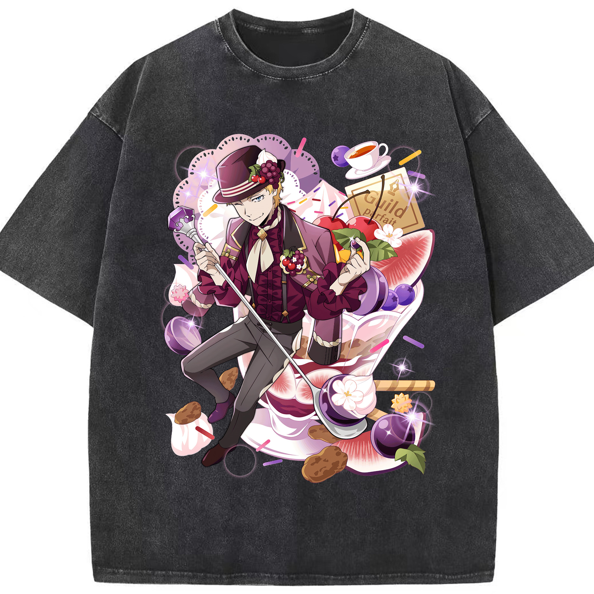 （画像用） 文豪ストレイドッグス Bungo Stray Dogs 綿100% ヴィンテージ風 半袖Tシャツ（フロントプリント）