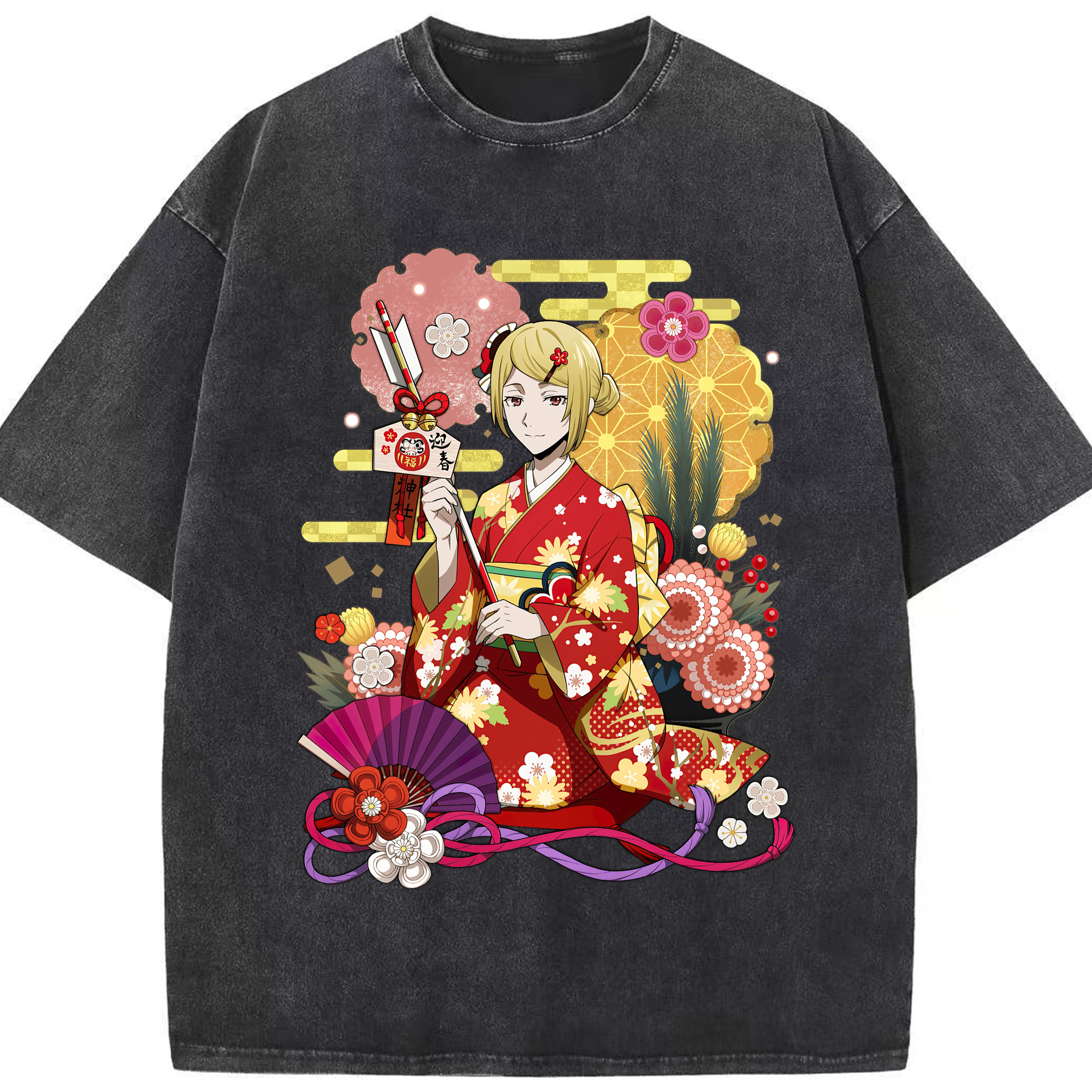 （画像用） 文豪ストレイドッグス Bungo Stray Dogs 綿100% ヴィンテージ風 半袖Tシャツ（フロントプリント）