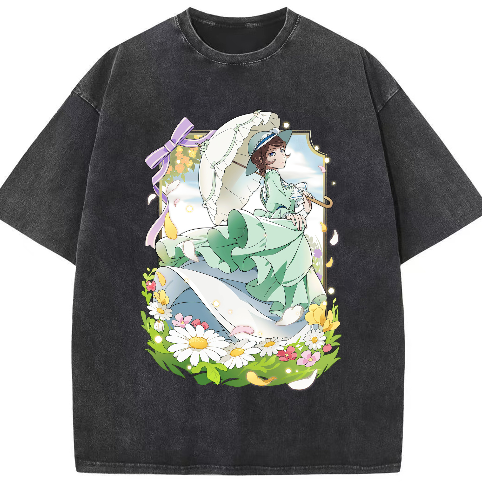 （画像用） 文豪ストレイドッグス Bungo Stray Dogs 綿100% ヴィンテージ風 半袖Tシャツ（フロントプリント）