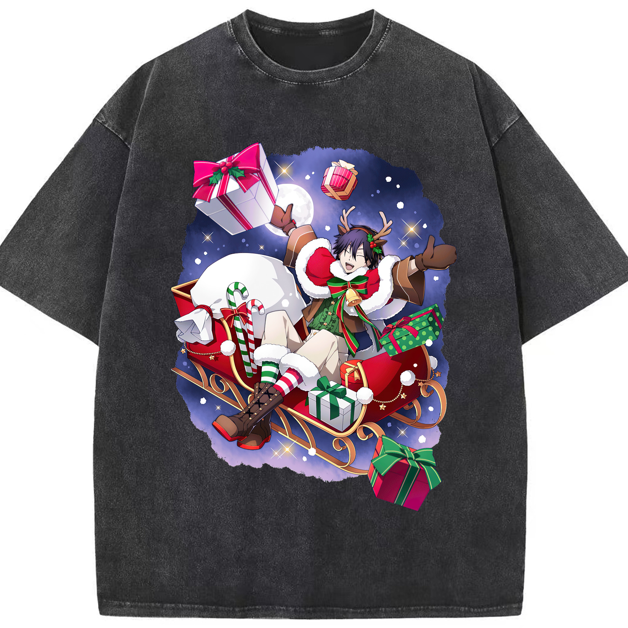 （画像用） 文豪ストレイドッグス Bungo Stray Dogs 綿100% ヴィンテージ風 半袖Tシャツ（フロントプリント）