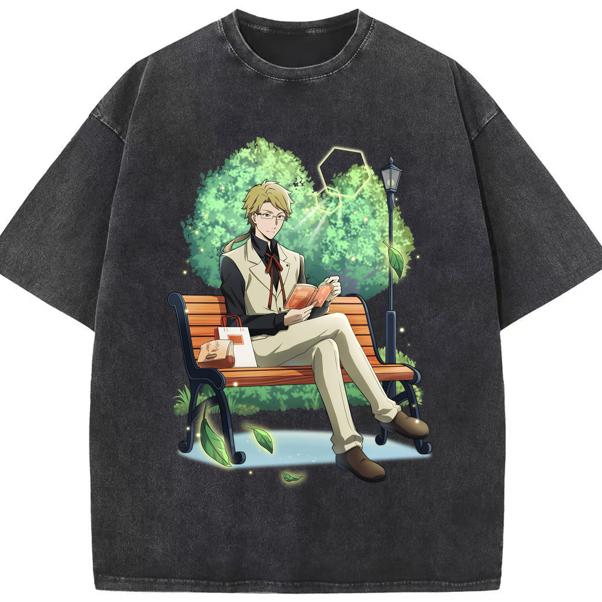 （画像用） 文豪ストレイドッグス Bungo Stray Dogs 綿100% ヴィンテージ風 半袖Tシャツ（フロントプリント）