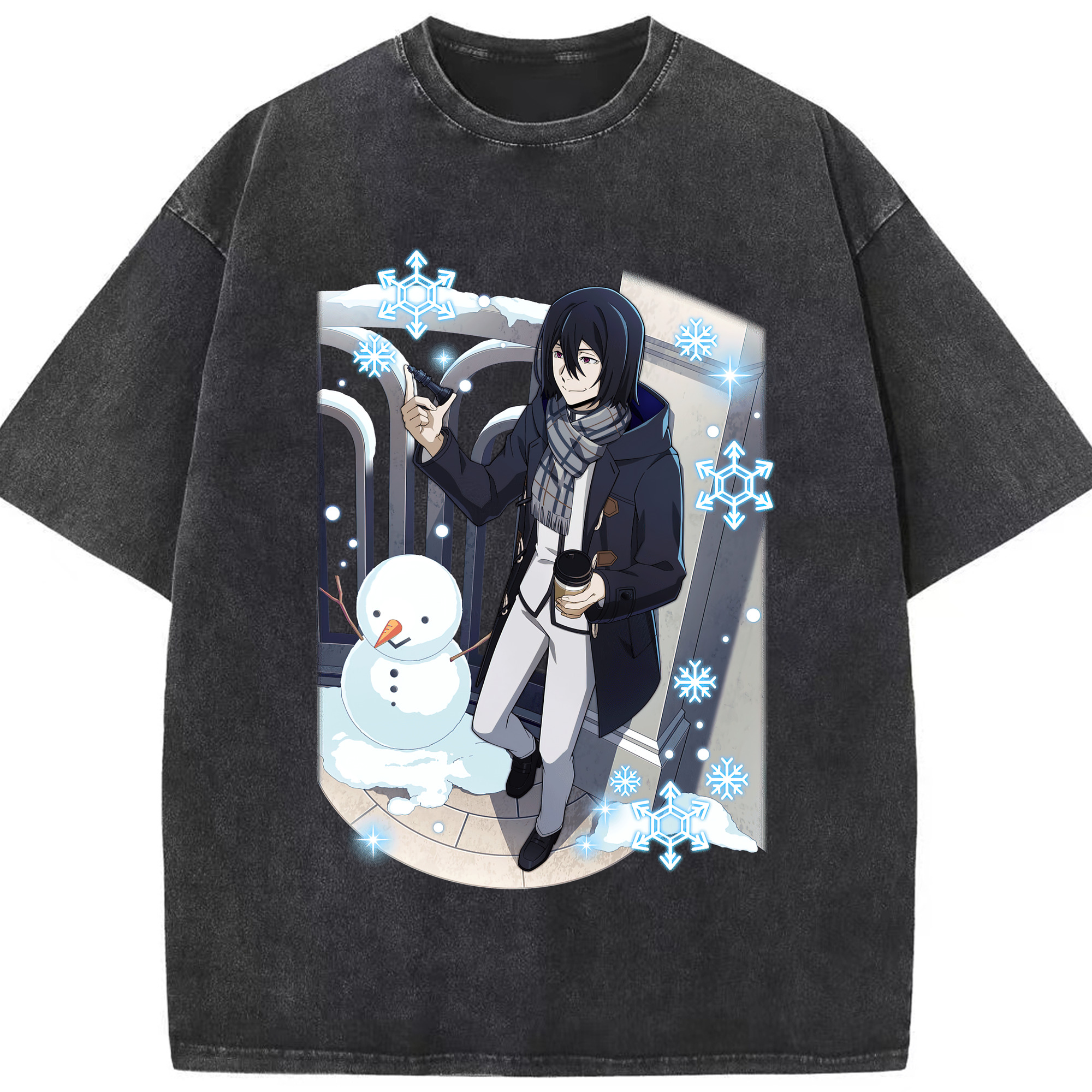 （画像用） 文豪ストレイドッグス Bungo Stray Dogs 綿100% ヴィンテージ風 半袖Tシャツ（フロントプリント）