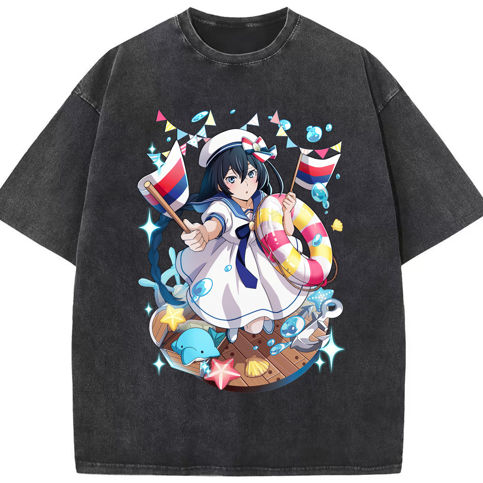 （画像用） 文豪ストレイドッグス Bungo Stray Dogs 綿100% ヴィンテージ風 半袖Tシャツ（フロントプリント）