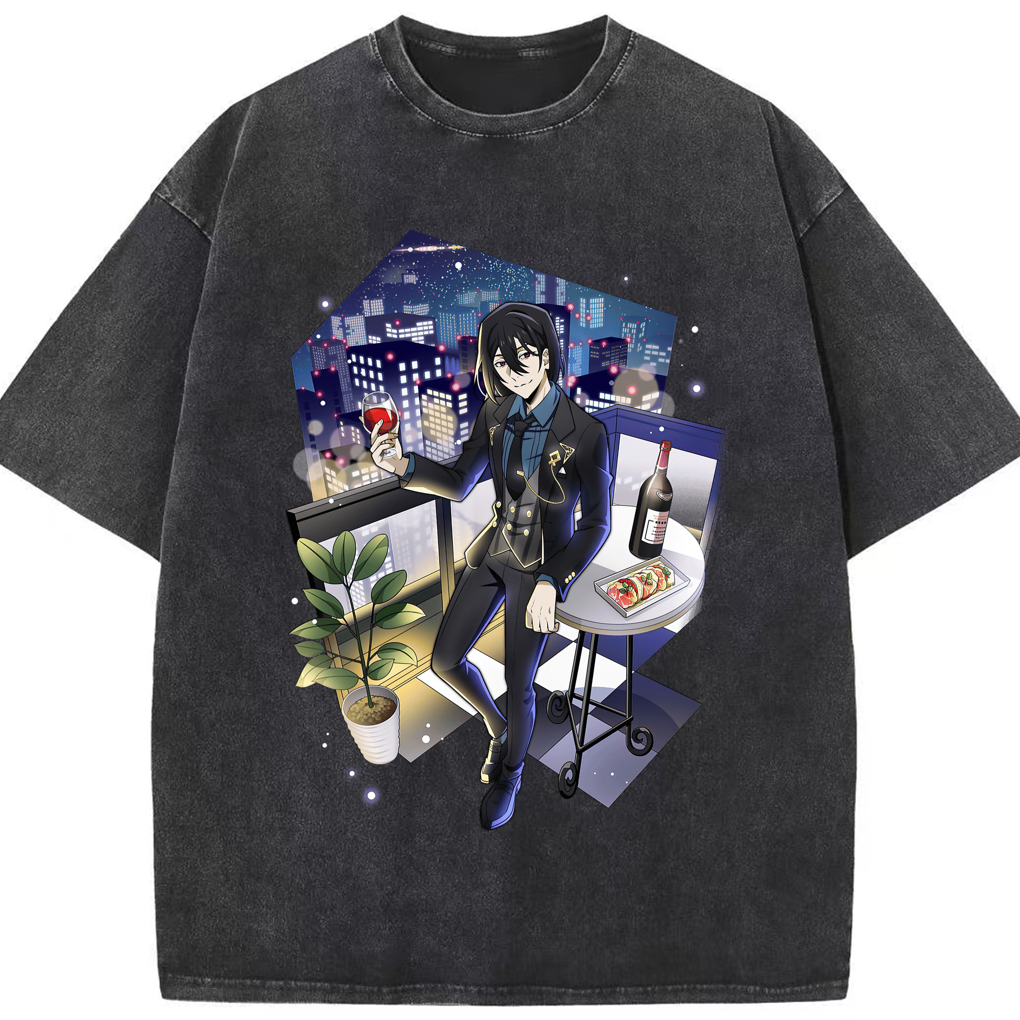 （画像用） 文豪ストレイドッグス Bungo Stray Dogs 綿100% ヴィンテージ風 半袖Tシャツ（フロントプリント）