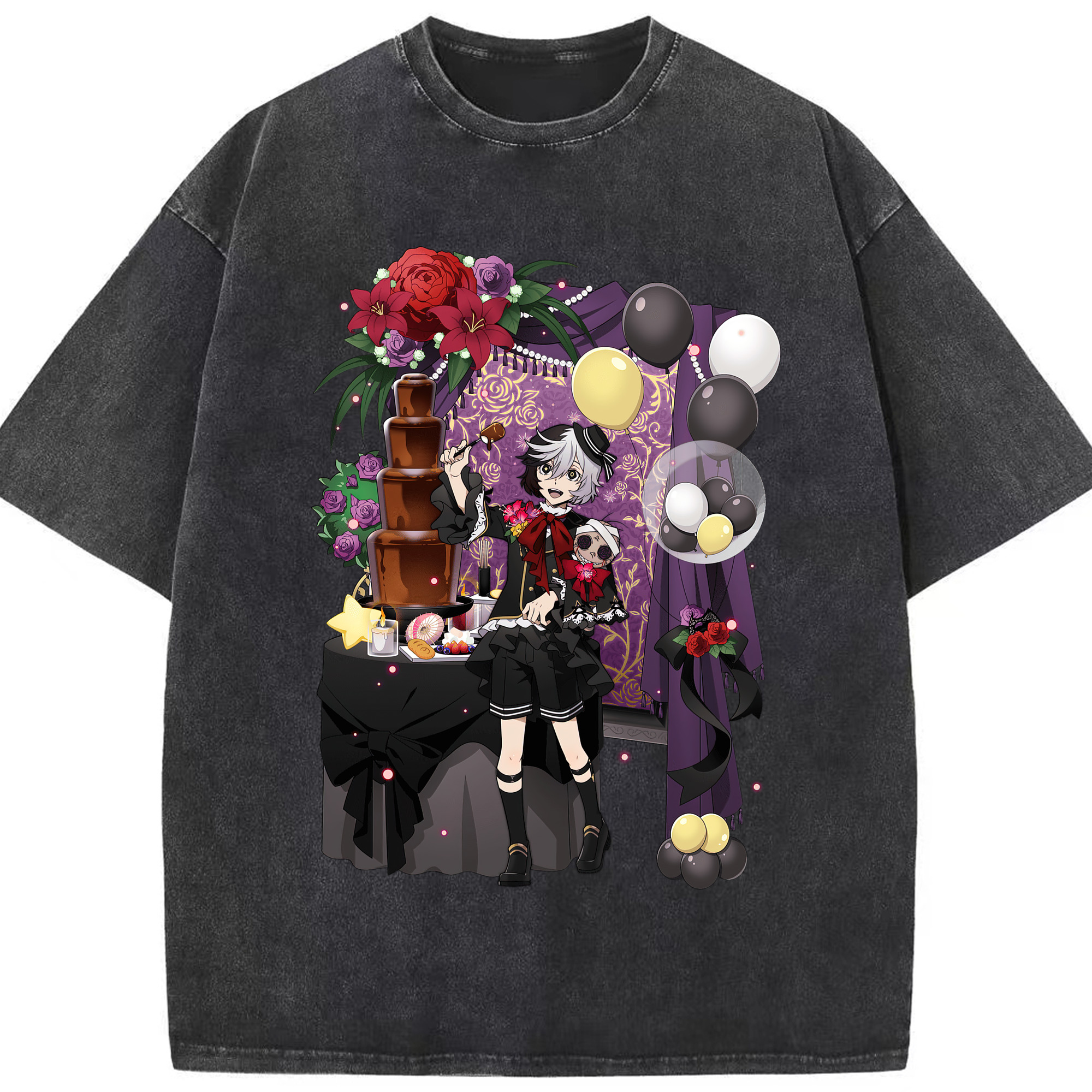 （画像用） 文豪ストレイドッグス Bungo Stray Dogs 綿100% ヴィンテージ風 半袖Tシャツ（フロントプリント）