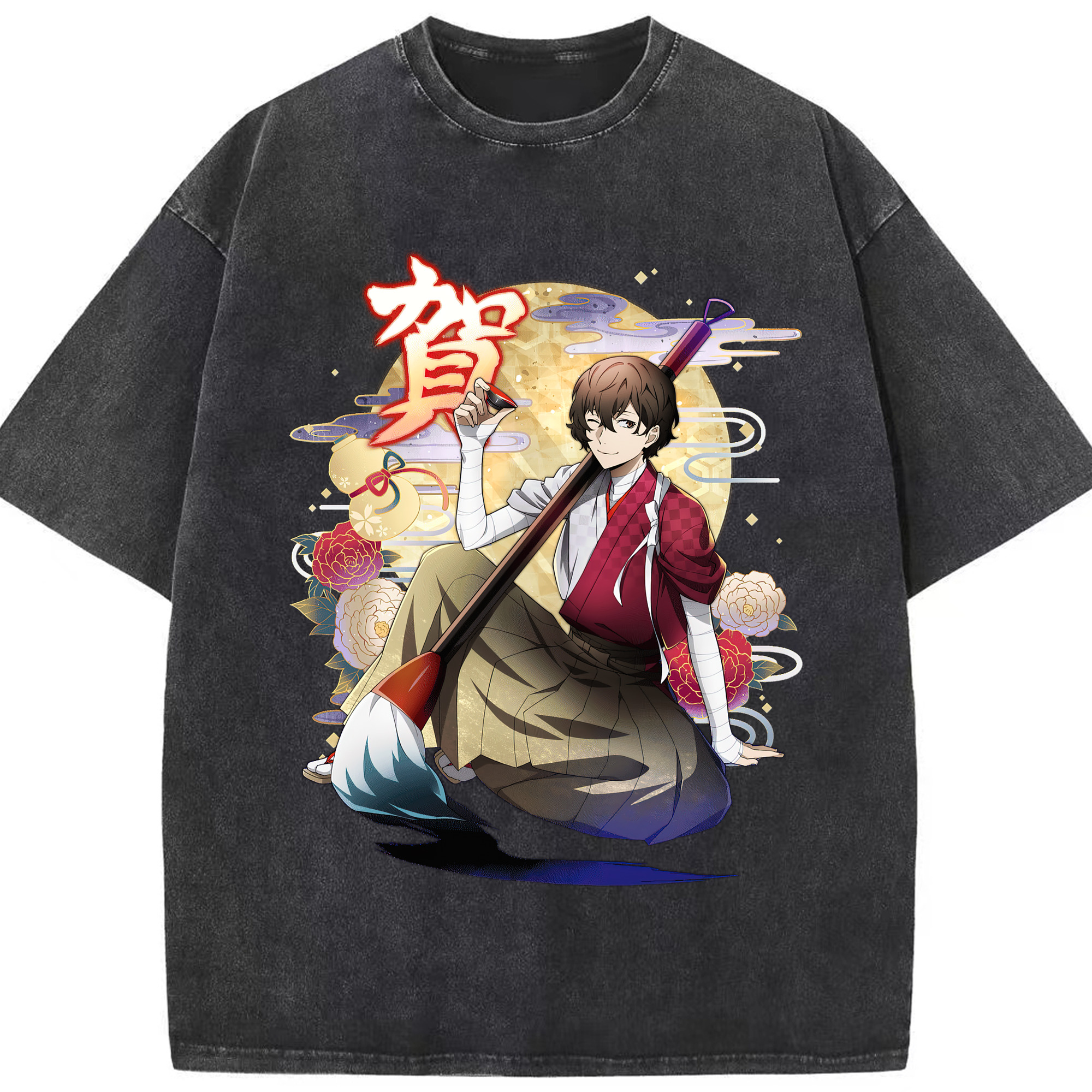 （画像用） 文豪ストレイドッグス Bungo Stray Dogs 綿100% ヴィンテージ風 半袖Tシャツ（フロントプリント）