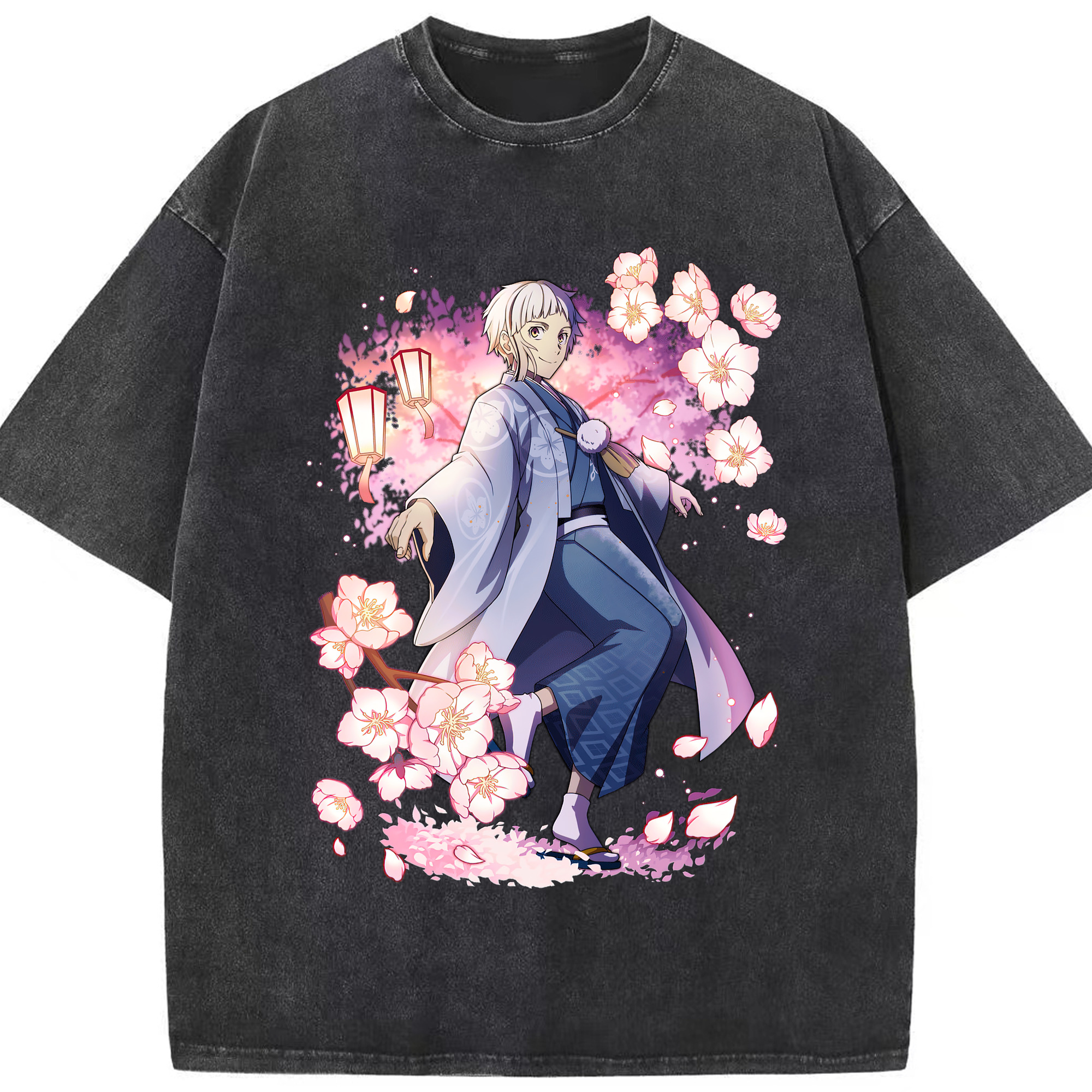 （画像用） 文豪ストレイドッグス Bungo Stray Dogs 綿100% ヴィンテージ風 半袖Tシャツ（フロントプリント）