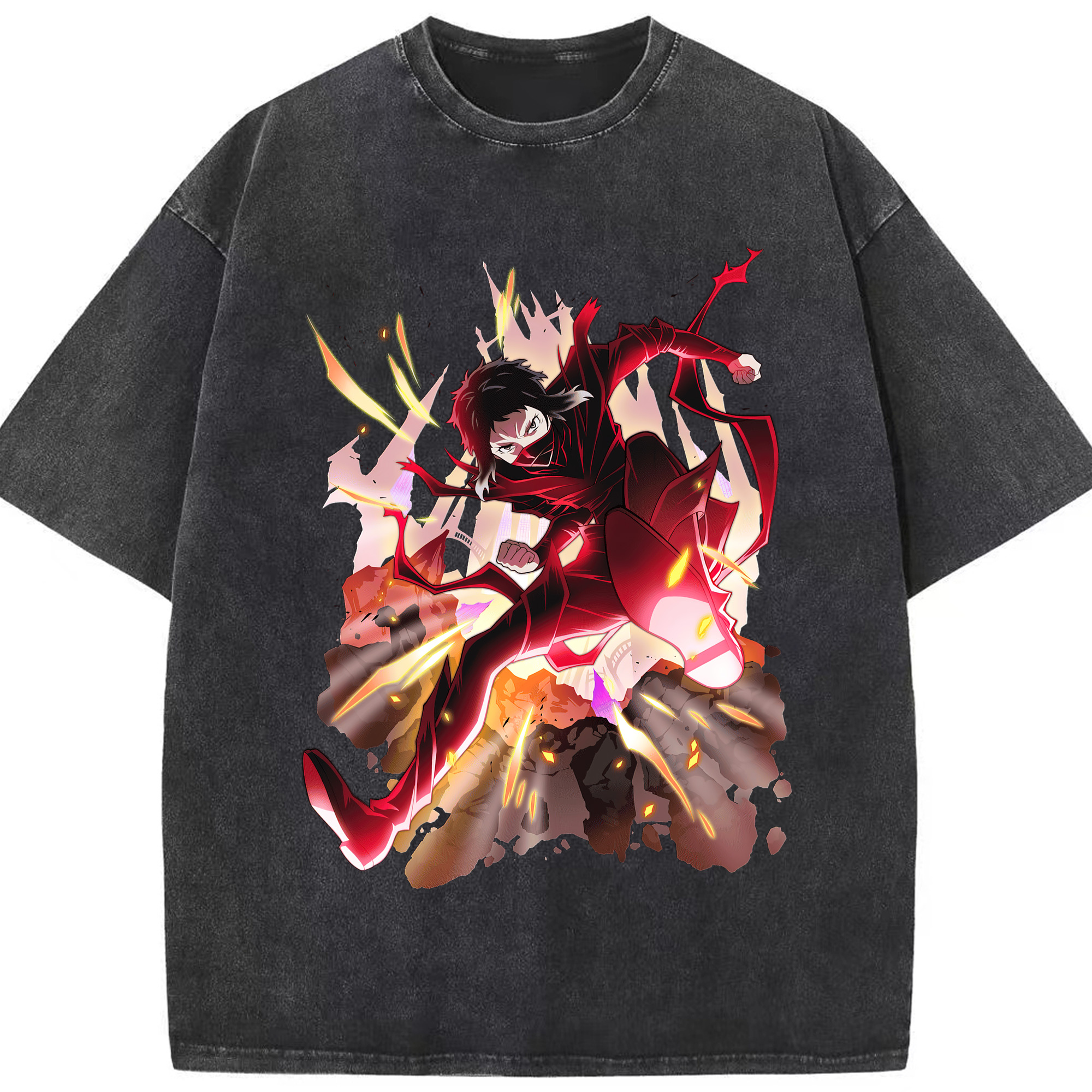 （画像用） 文豪ストレイドッグス Bungo Stray Dogs 綿100% ヴィンテージ風 半袖Tシャツ（フロントプリント）