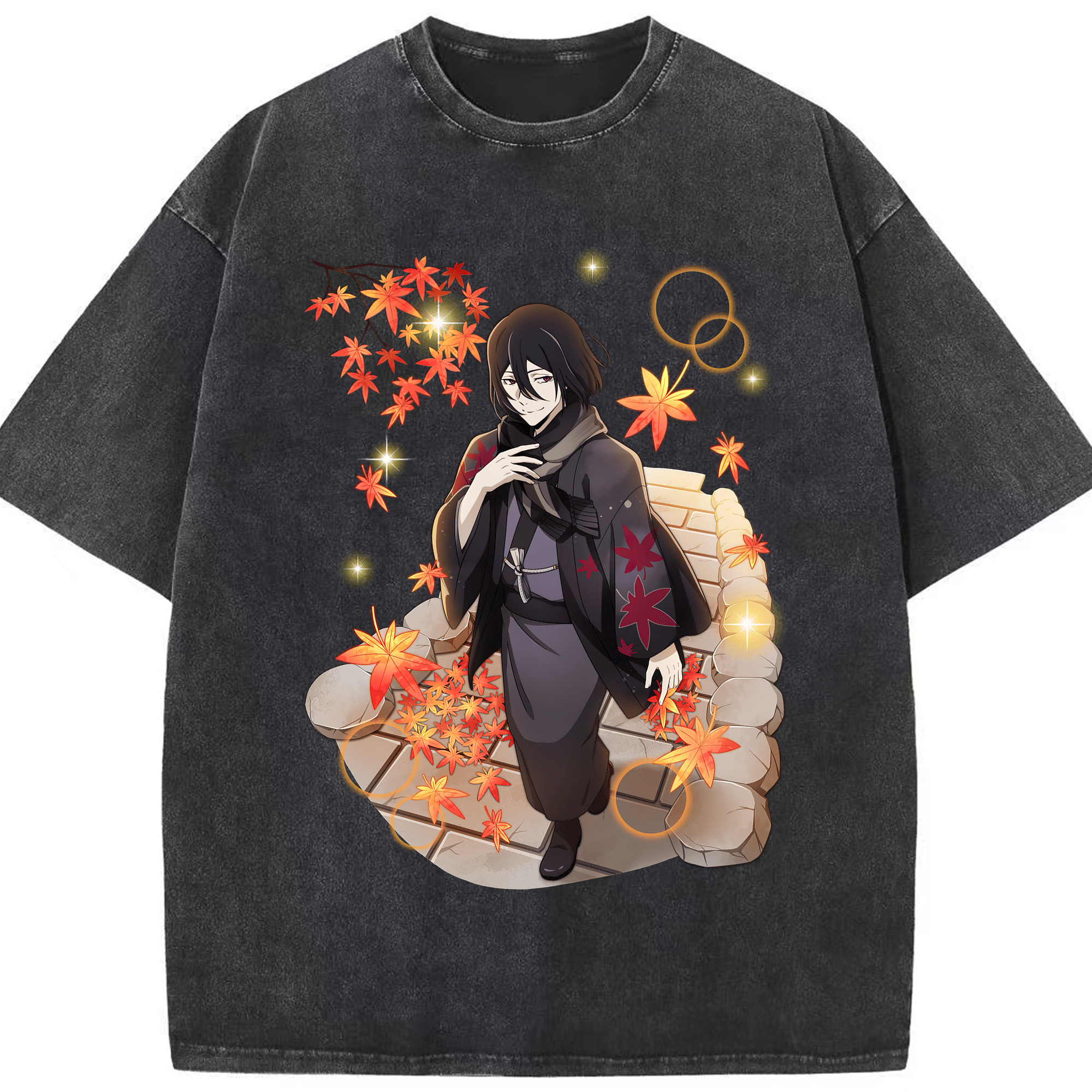 （画像用） 文豪ストレイドッグス Bungo Stray Dogs 綿100% ヴィンテージ風 半袖Tシャツ（フロントプリント）