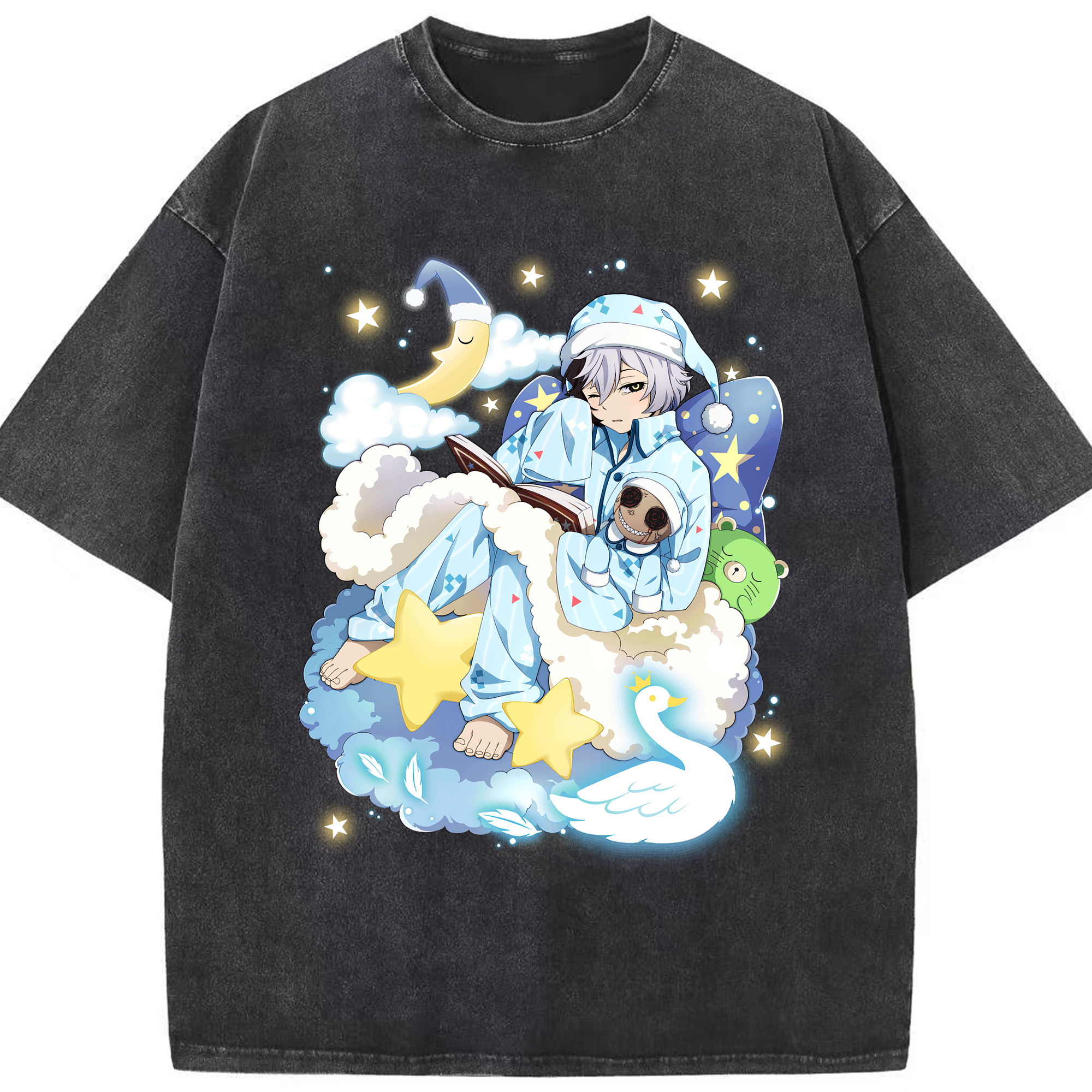 （画像用） 文豪ストレイドッグス Bungo Stray Dogs 綿100% ヴィンテージ風 半袖Tシャツ（フロントプリント）