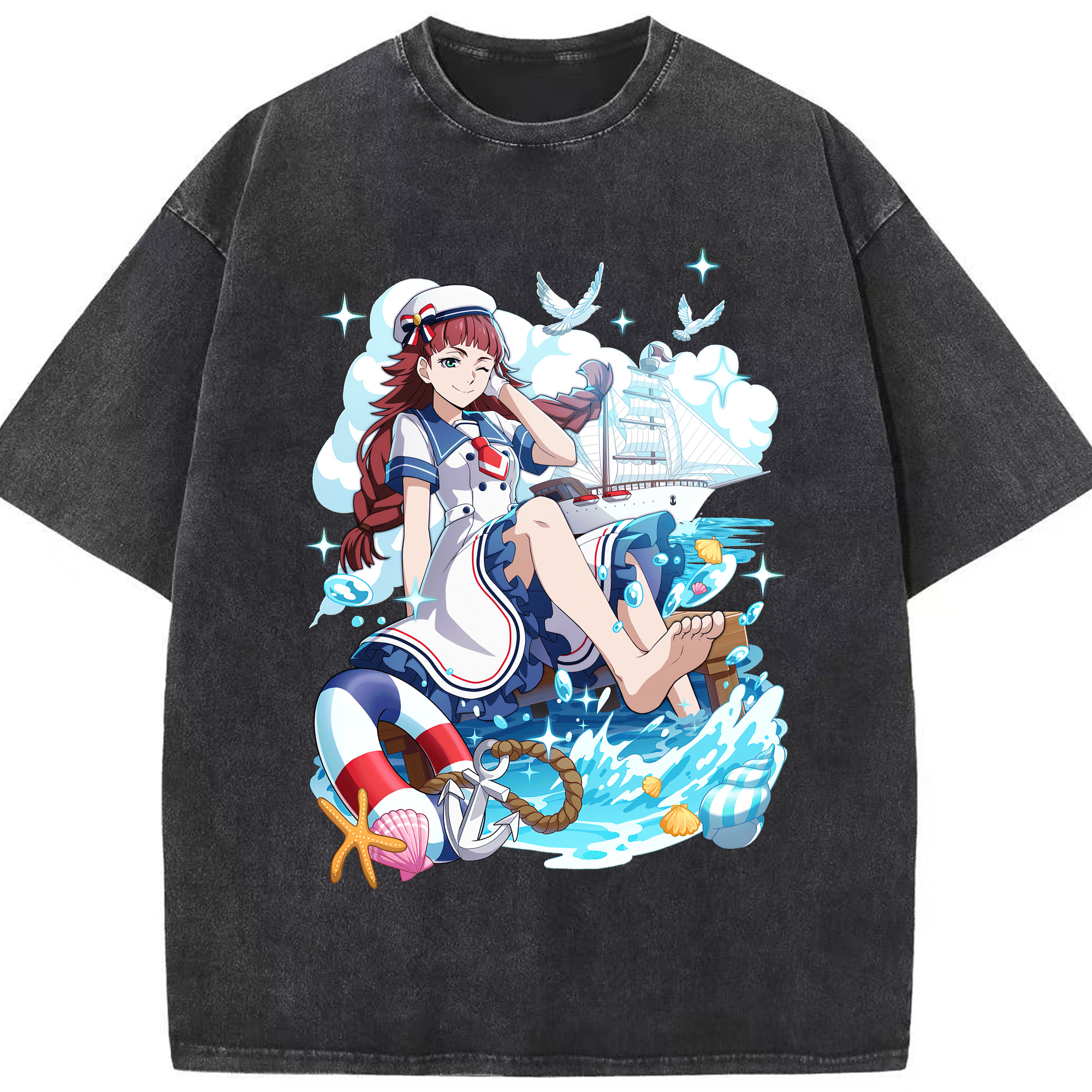 （画像用） 文豪ストレイドッグス Bungo Stray Dogs 綿100% ヴィンテージ風 半袖Tシャツ（フロントプリント）