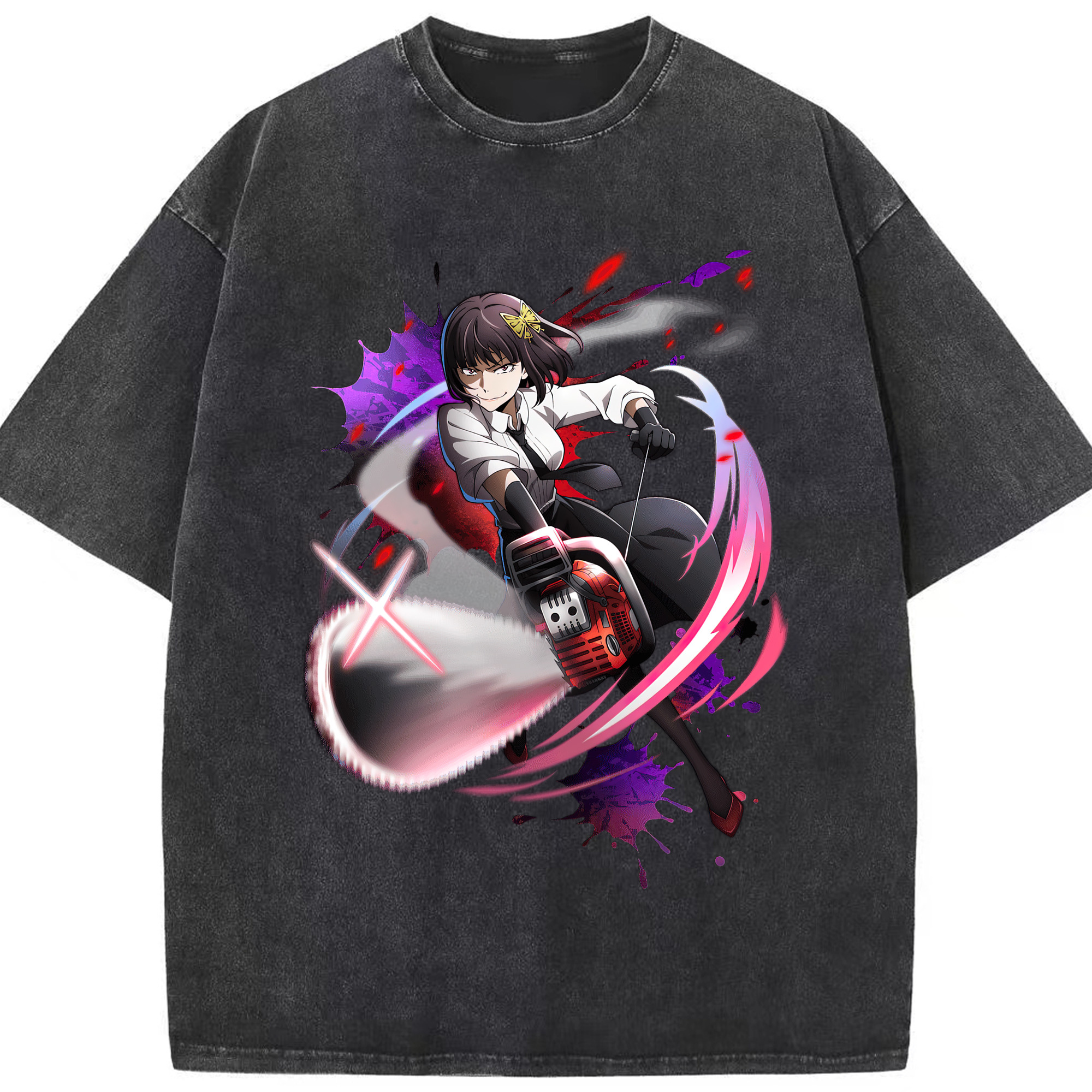（画像用） 文豪ストレイドッグス Bungo Stray Dogs 綿100% ヴィンテージ風 半袖Tシャツ（フロントプリント）