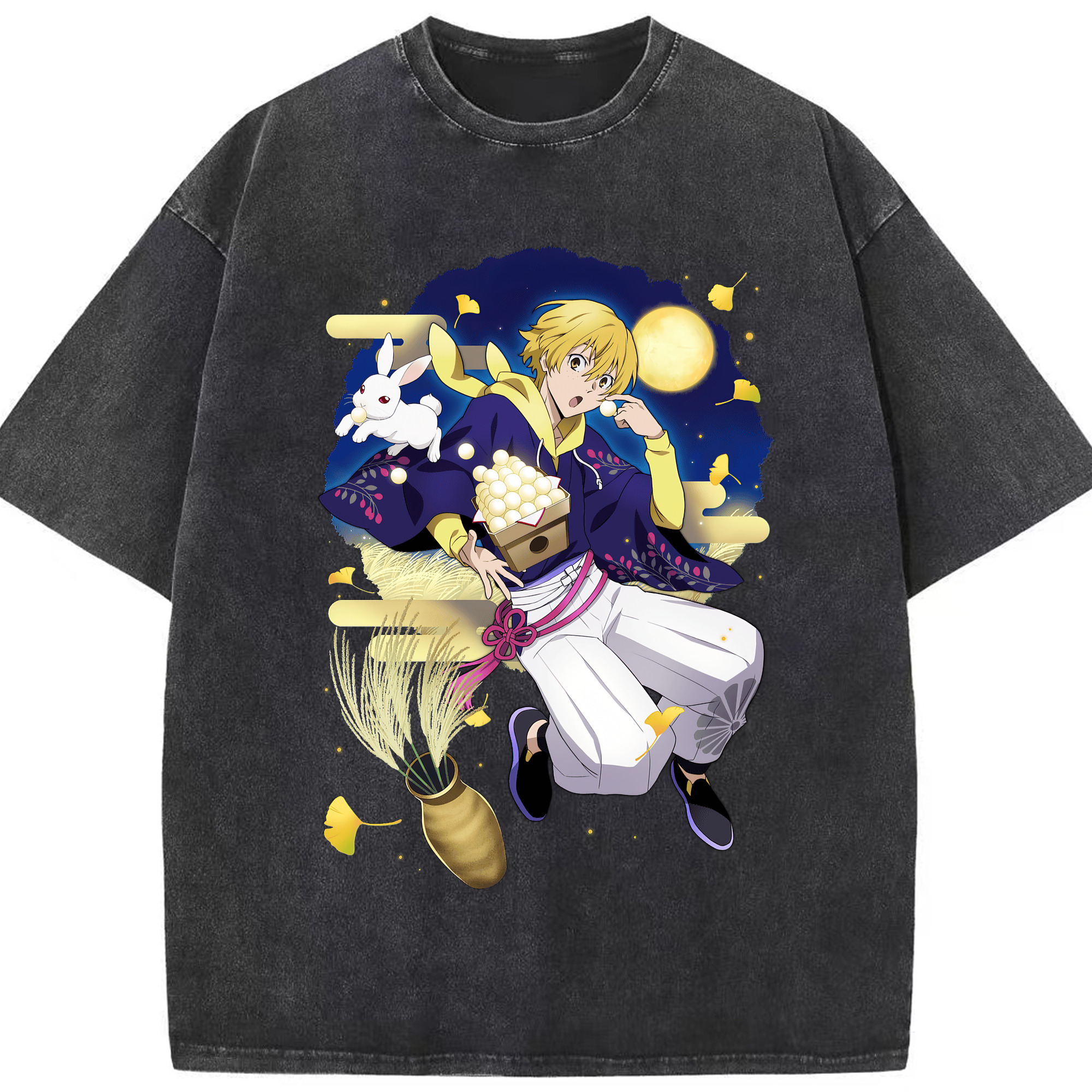 （画像用） 文豪ストレイドッグス Bungo Stray Dogs 綿100% ヴィンテージ風 半袖Tシャツ（フロントプリント）