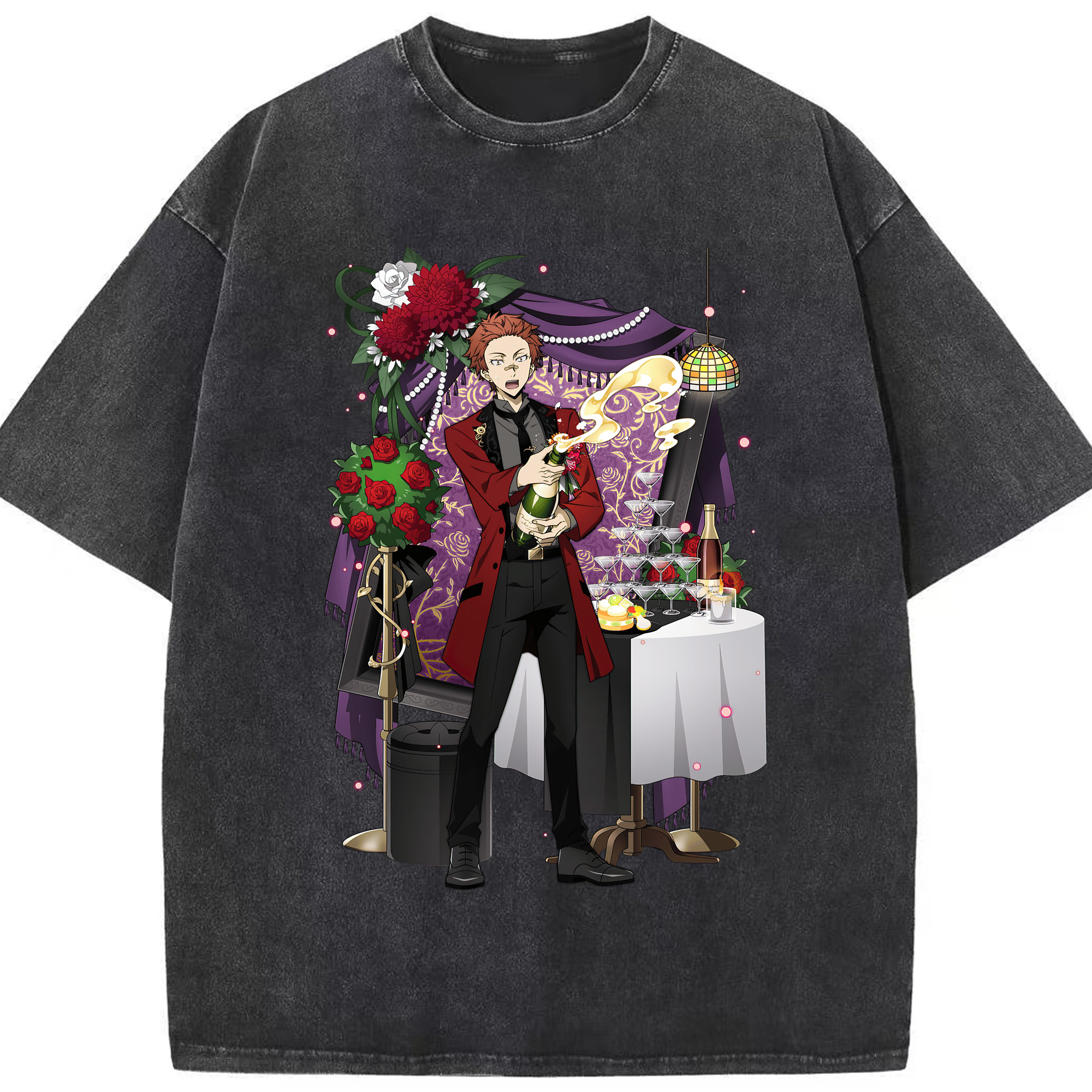 （画像用） 文豪ストレイドッグス Bungo Stray Dogs 綿100% ヴィンテージ風 半袖Tシャツ（フロントプリント）
