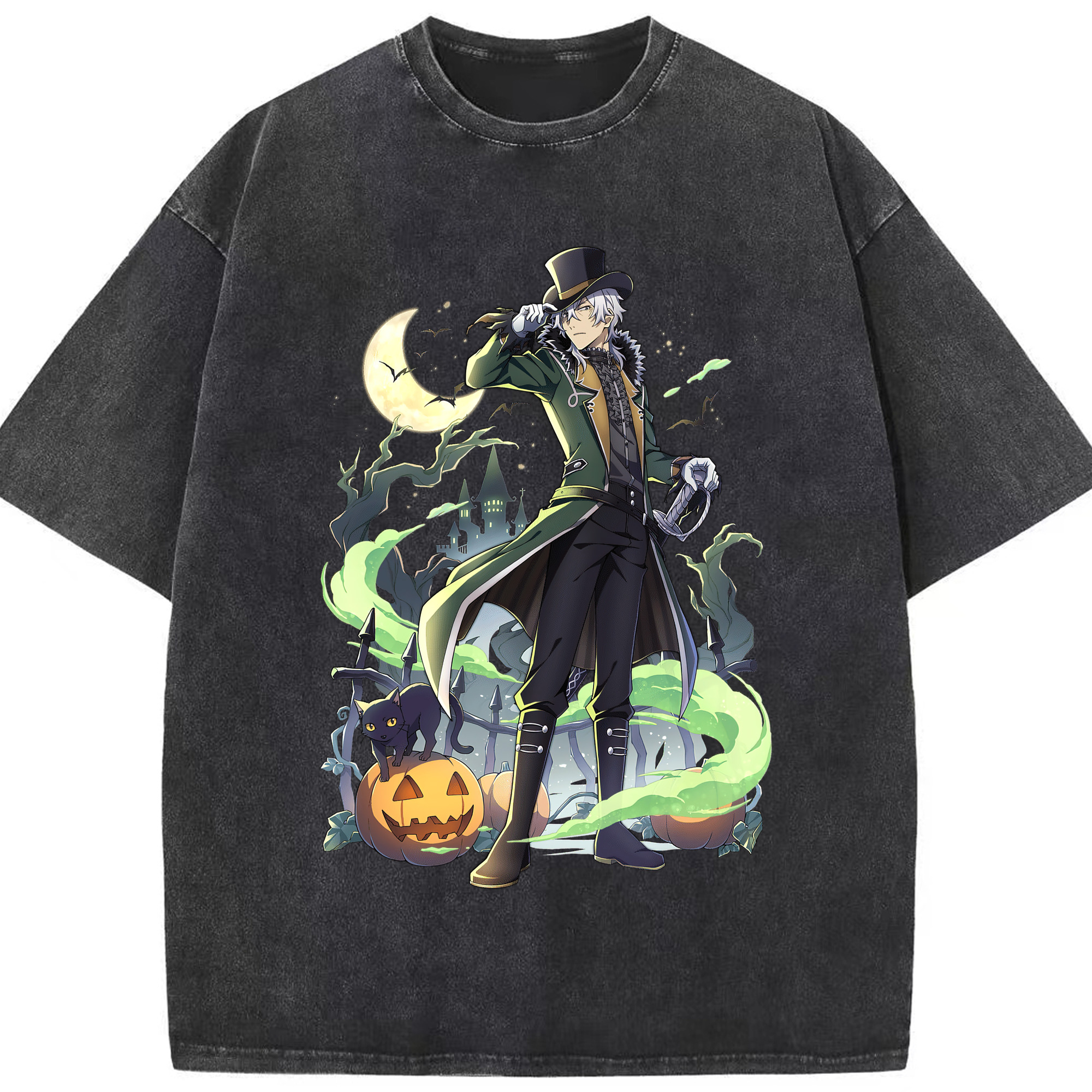 （画像用） 文豪ストレイドッグス Bungo Stray Dogs 綿100% ヴィンテージ風 半袖Tシャツ（フロントプリント）