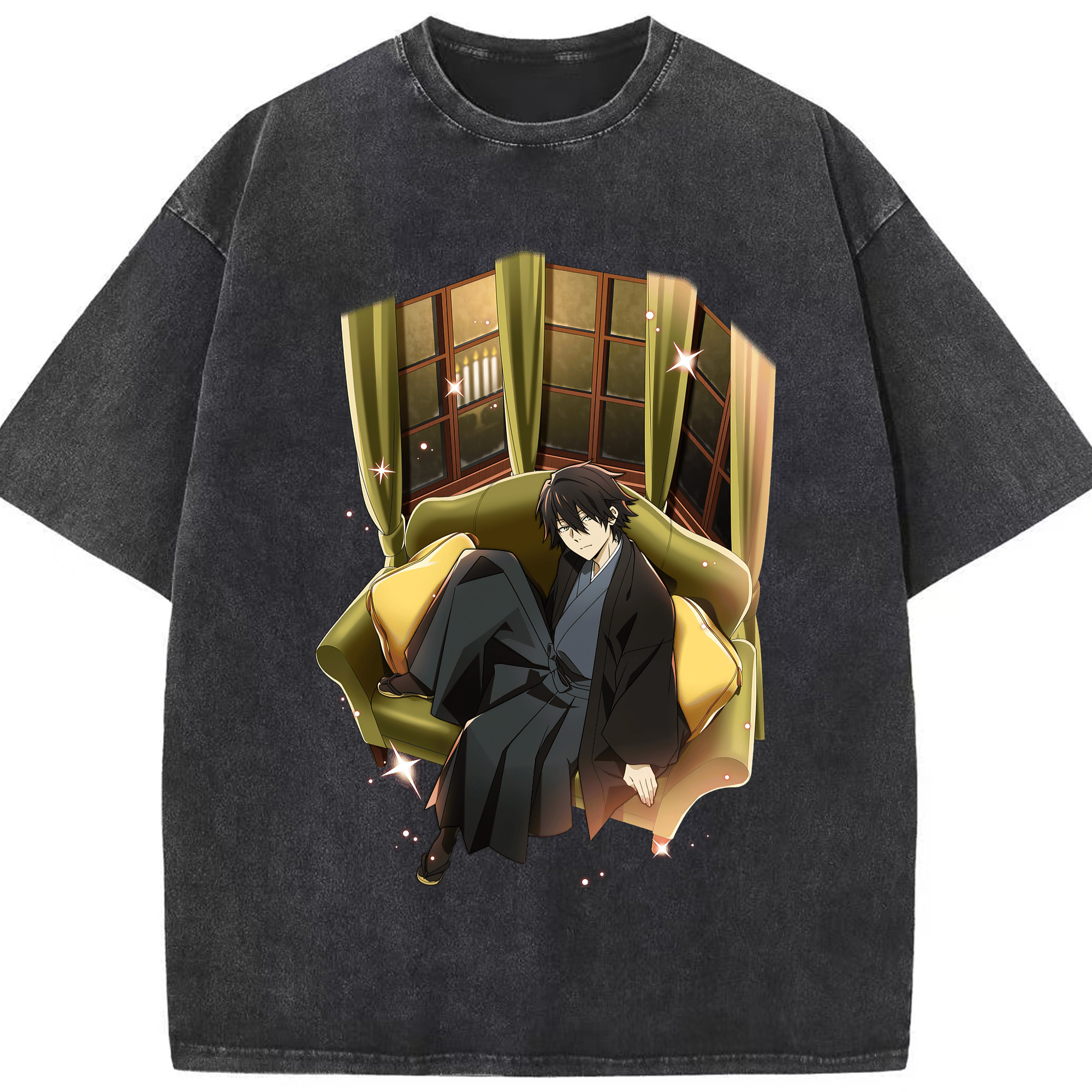 （画像用） 文豪ストレイドッグス Bungo Stray Dogs 綿100% ヴィンテージ風 半袖Tシャツ（フロントプリント）