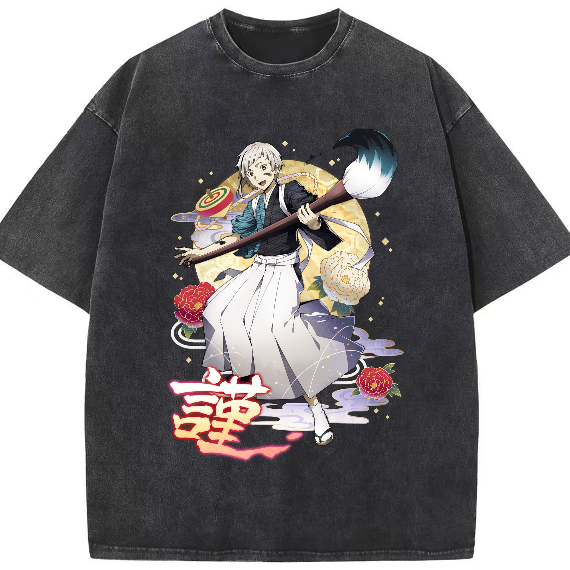 （画像用） 文豪ストレイドッグス Bungo Stray Dogs 綿100% ヴィンテージ風 半袖Tシャツ（フロントプリント）