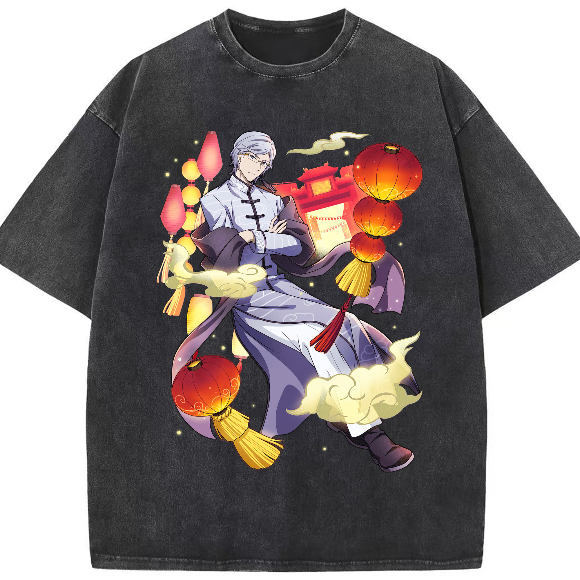 （画像用） 文豪ストレイドッグス Bungo Stray Dogs 綿100% ヴィンテージ風 半袖Tシャツ（フロントプリント）