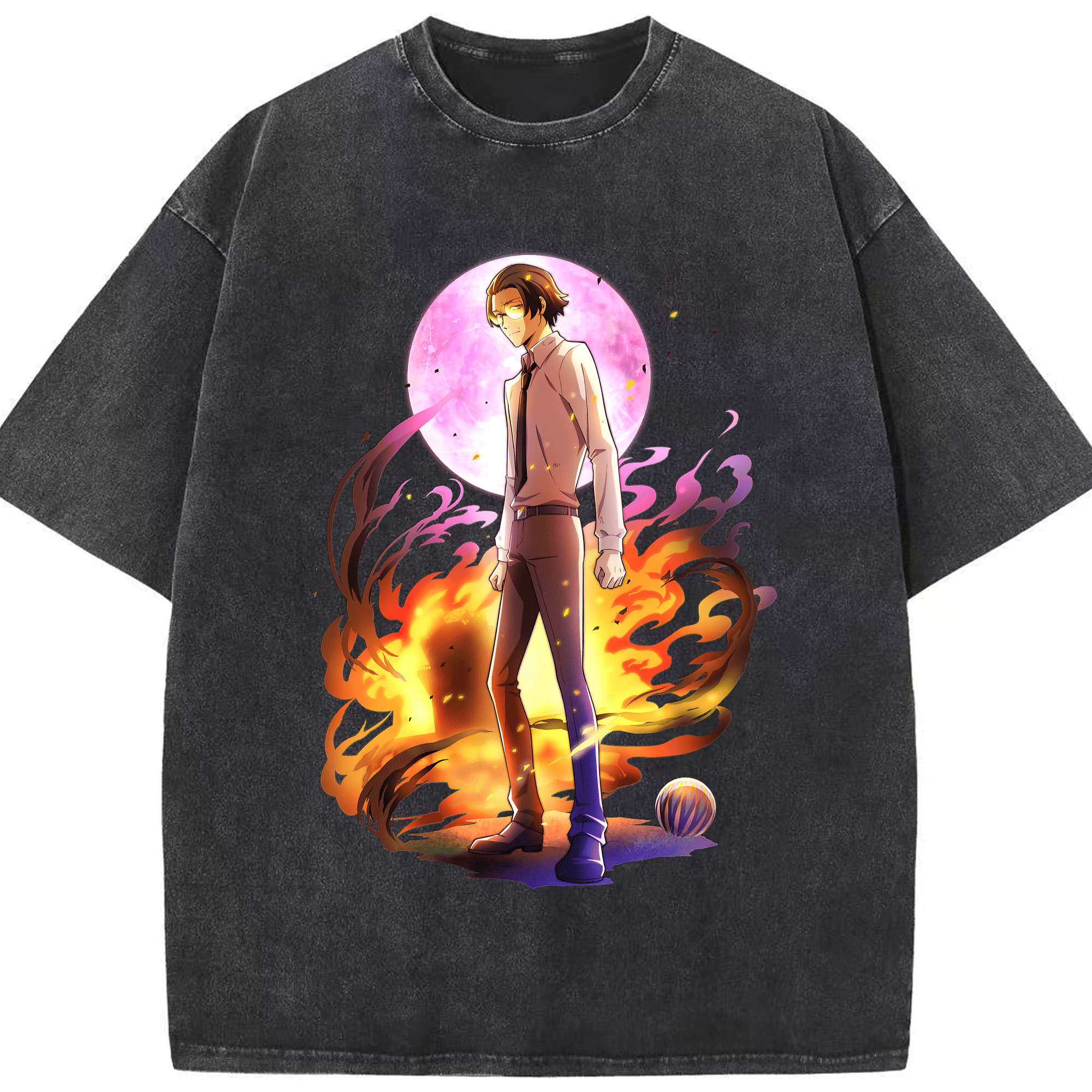 （画像用） 文豪ストレイドッグス Bungo Stray Dogs 綿100% ヴィンテージ風 半袖Tシャツ（フロントプリント）