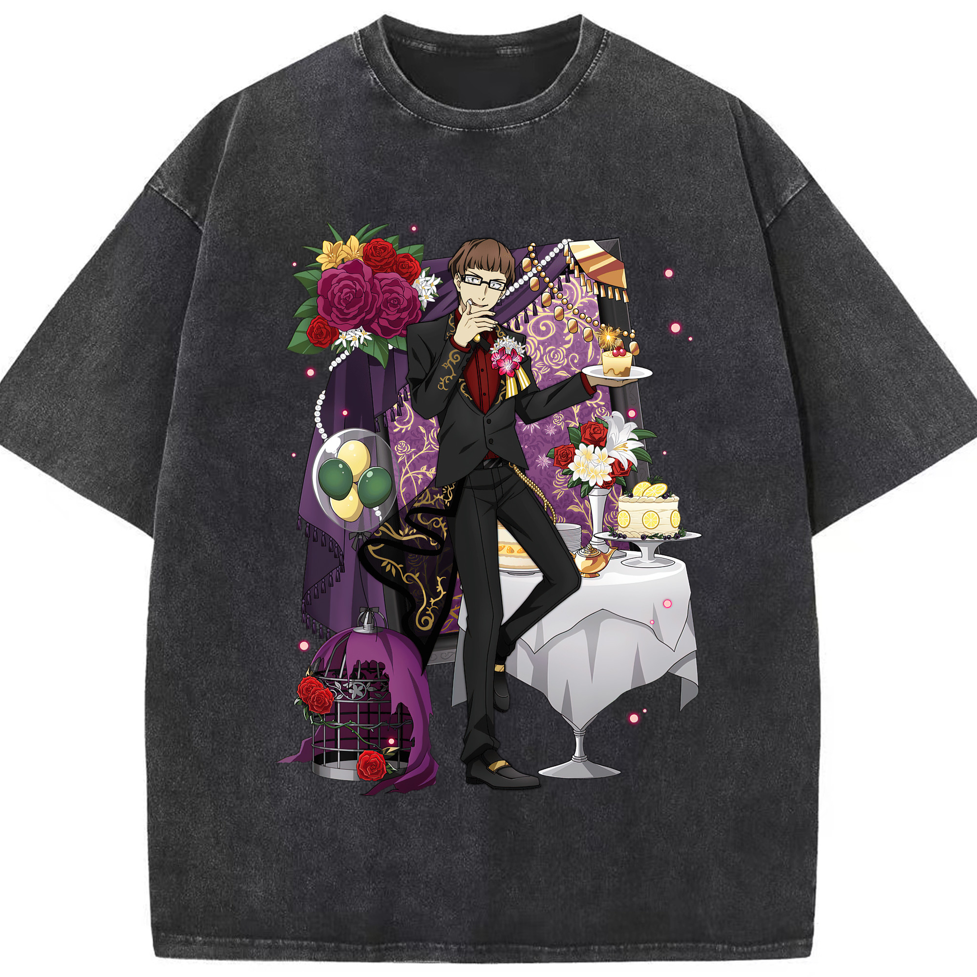 （画像用） 文豪ストレイドッグス Bungo Stray Dogs 綿100% ヴィンテージ風 半袖Tシャツ（フロントプリント）