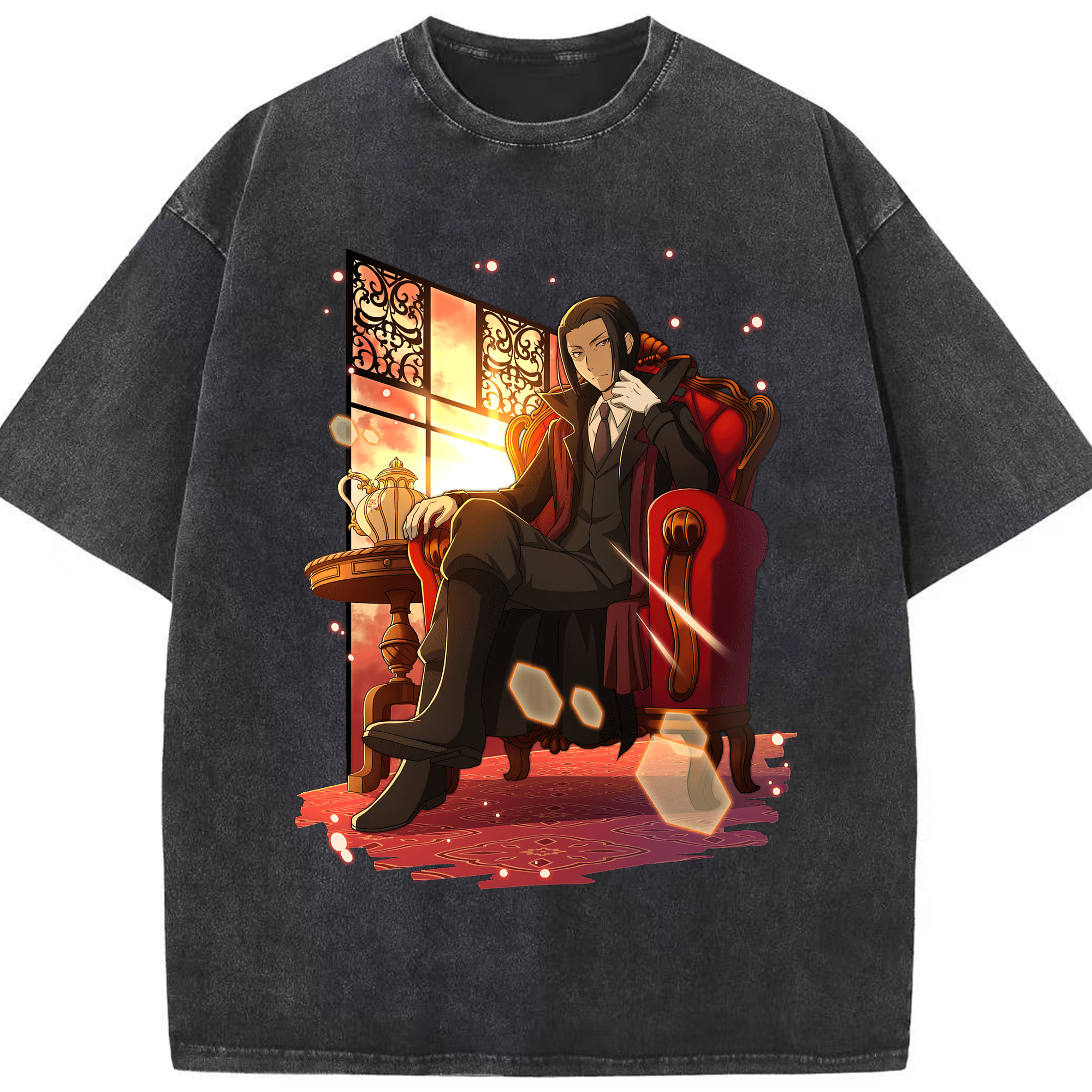 （画像用） 文豪ストレイドッグス Bungo Stray Dogs 綿100% ヴィンテージ風 半袖Tシャツ（フロントプリント）