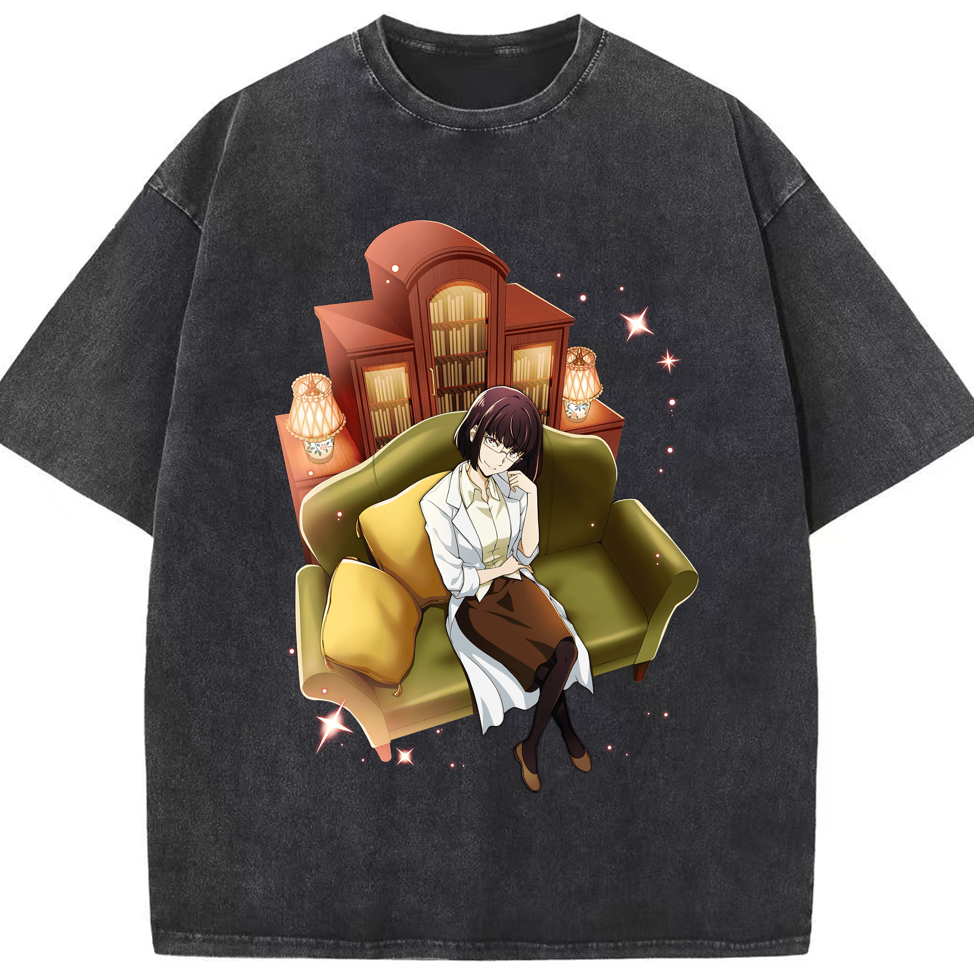 （画像用） 文豪ストレイドッグス Bungo Stray Dogs 綿100% ヴィンテージ風 半袖Tシャツ（フロントプリント）