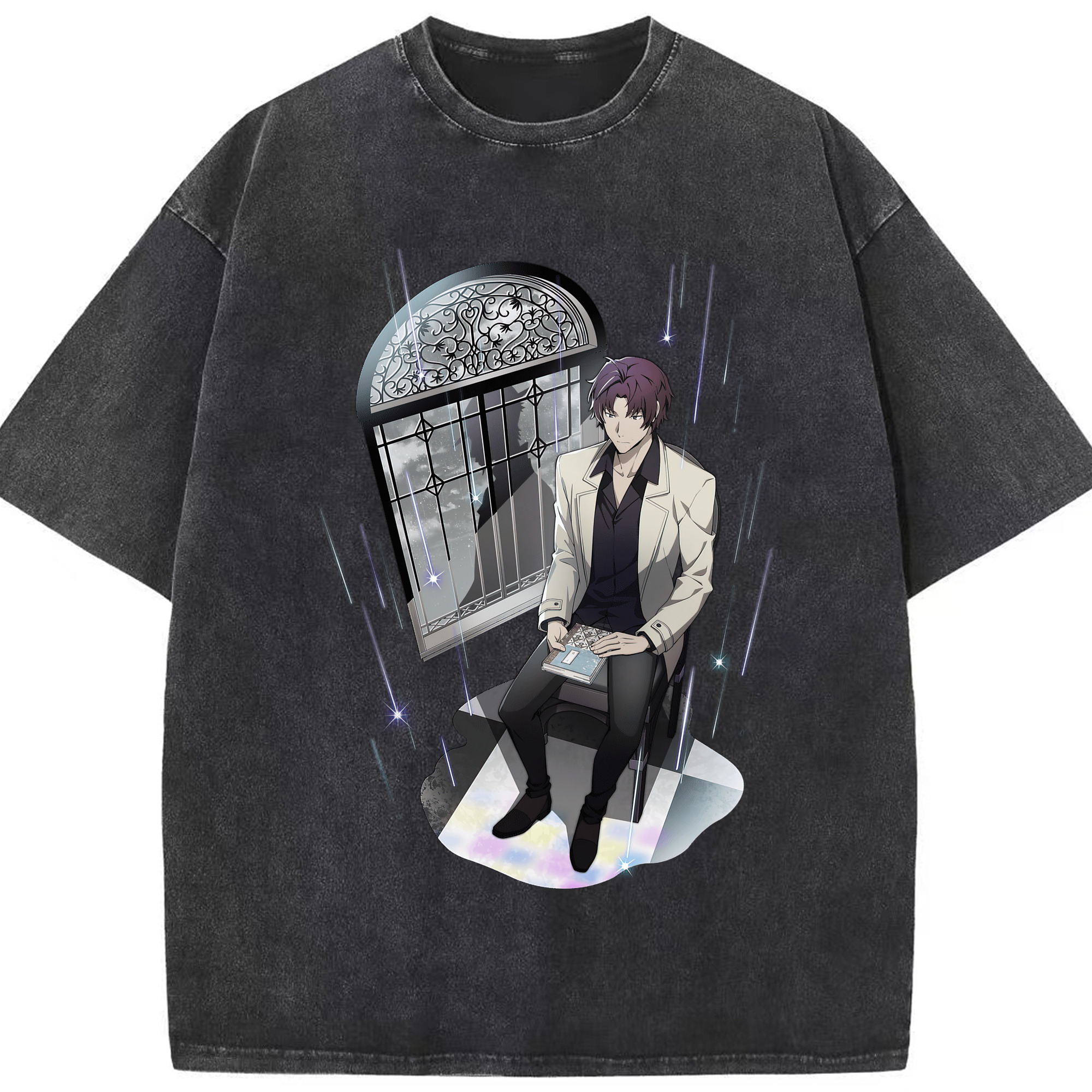 （画像用） 文豪ストレイドッグス Bungo Stray Dogs 綿100% ヴィンテージ風 半袖Tシャツ（フロントプリント）