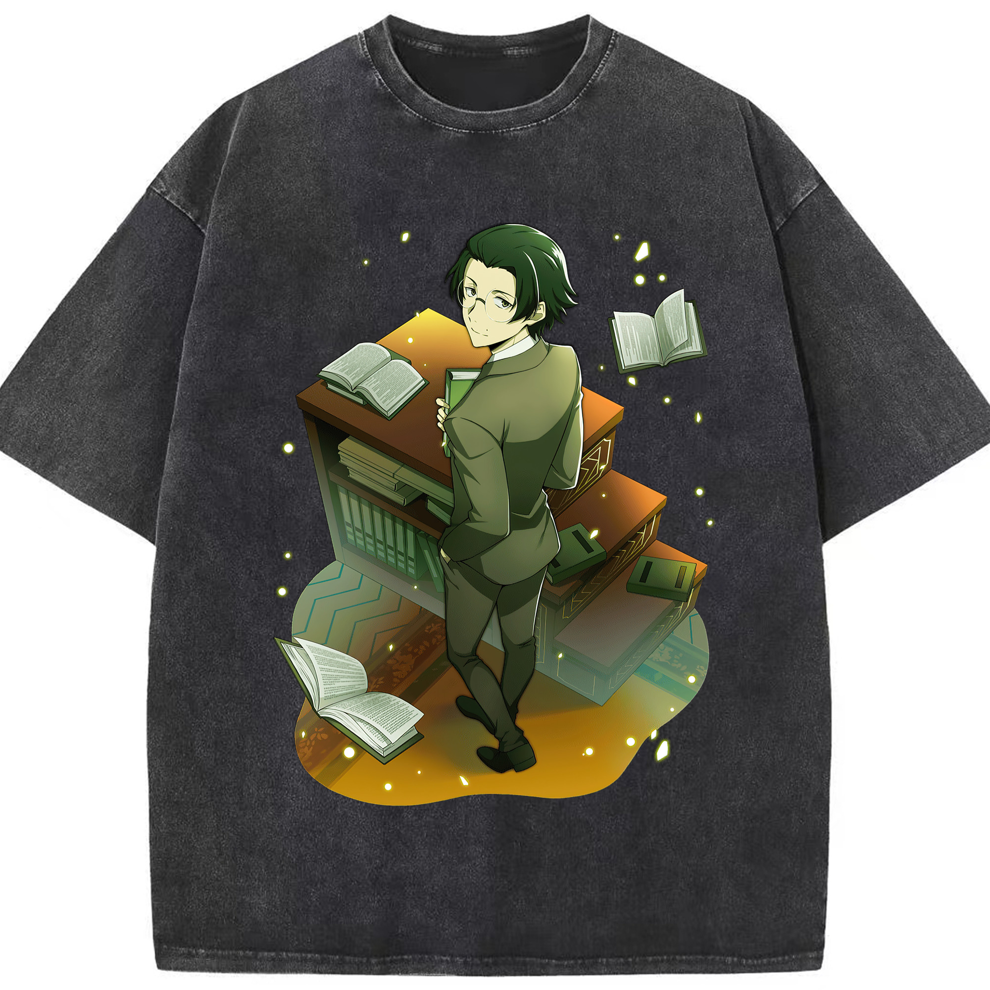 （画像用） 文豪ストレイドッグス Bungo Stray Dogs 綿100% ヴィンテージ風 半袖Tシャツ（フロントプリント）