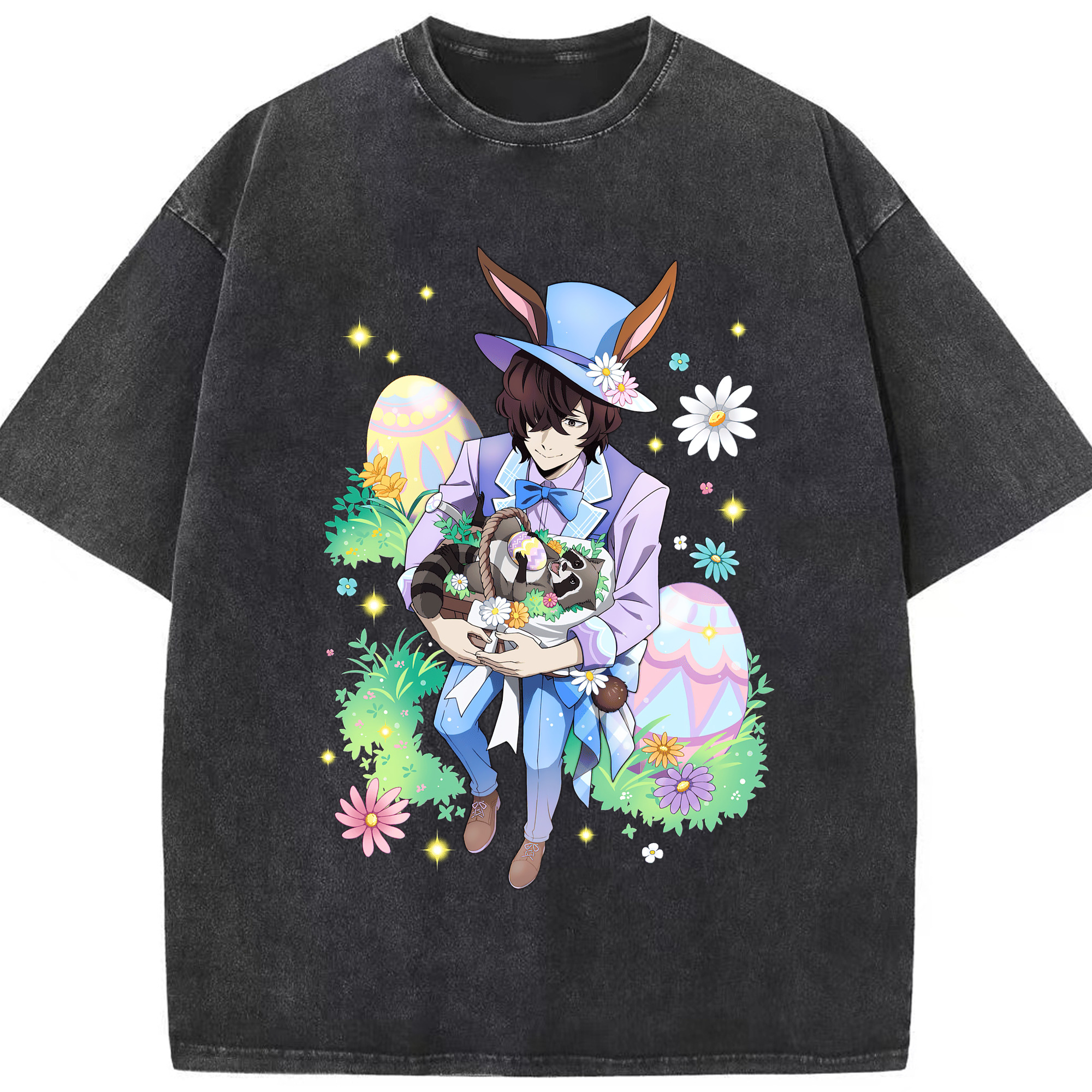 （画像用） 文豪ストレイドッグス Bungo Stray Dogs 綿100% ヴィンテージ風 半袖Tシャツ（フロントプリント）