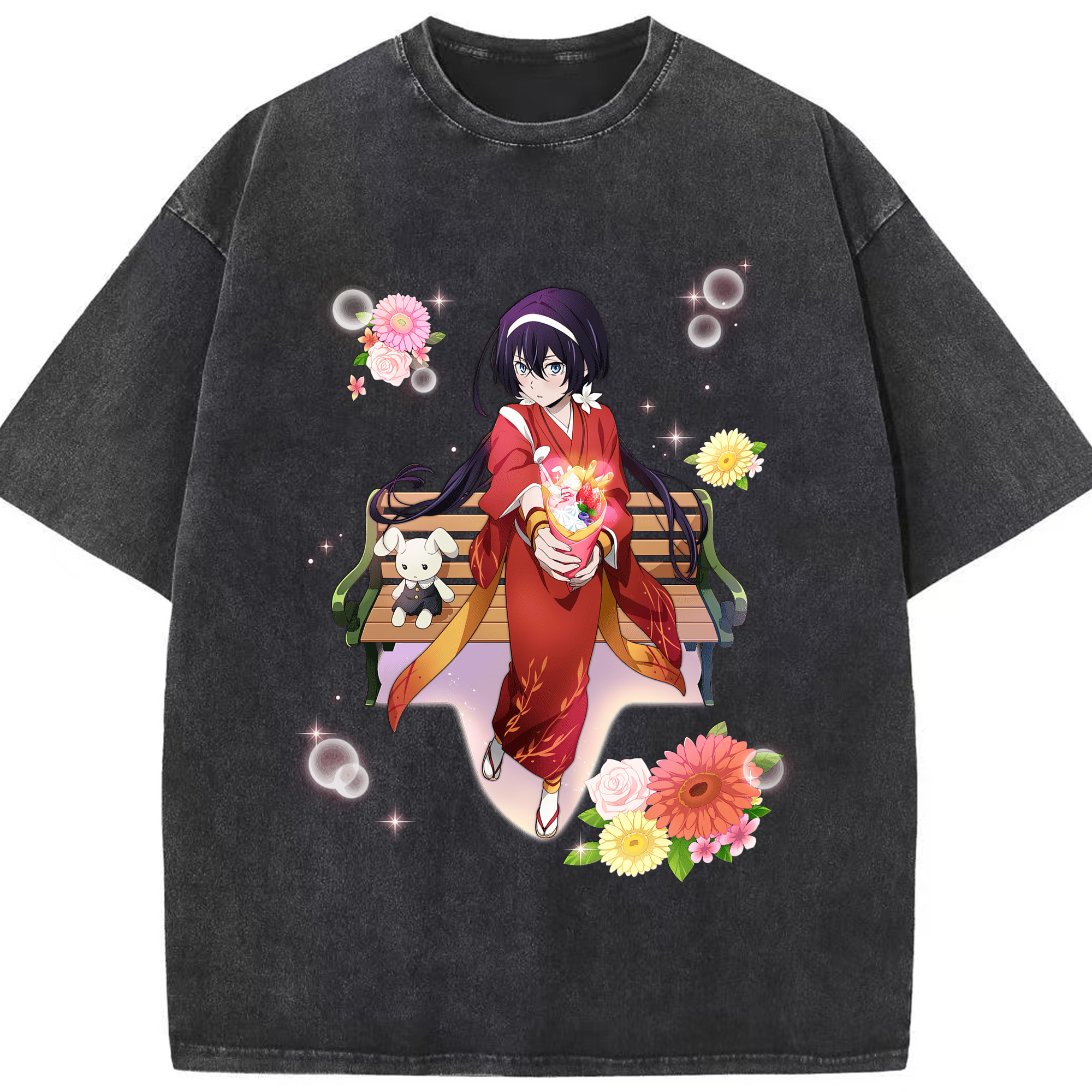 （画像用） 文豪ストレイドッグス Bungo Stray Dogs 綿100% ヴィンテージ風 半袖Tシャツ（フロントプリント）