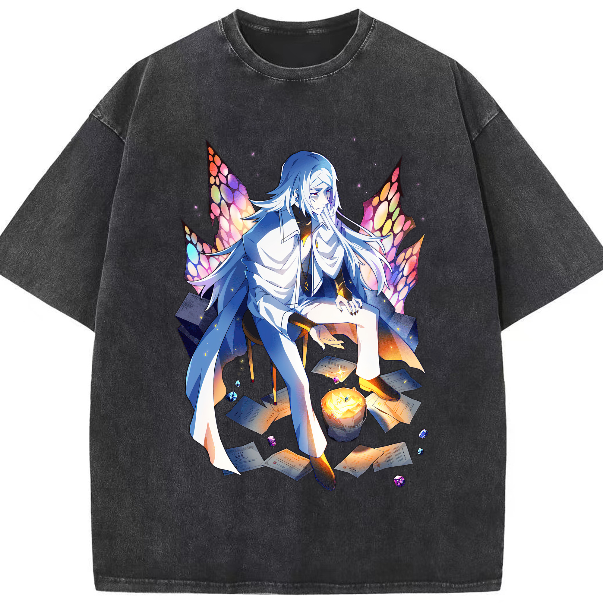 （画像用） 文豪ストレイドッグス Bungo Stray Dogs 綿100% ヴィンテージ風 半袖Tシャツ（フロントプリント）