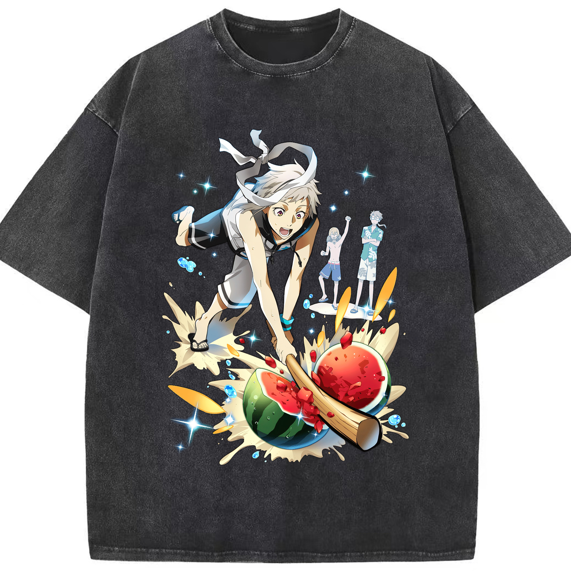 （画像用） 文豪ストレイドッグス Bungo Stray Dogs 綿100% ヴィンテージ風 半袖Tシャツ（フロントプリント）