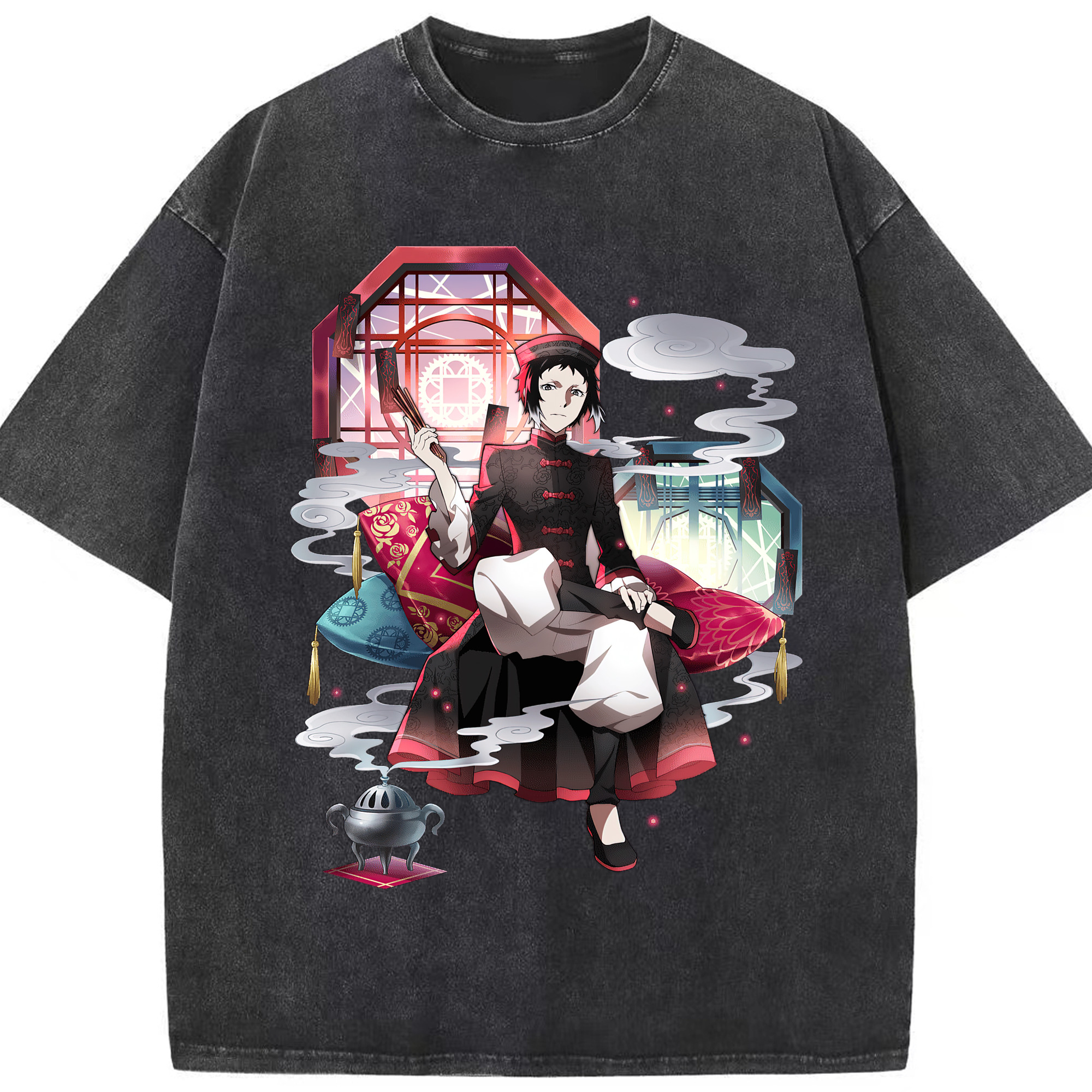 （画像用） 文豪ストレイドッグス Bungo Stray Dogs 綿100% ヴィンテージ風 半袖Tシャツ（フロントプリント）