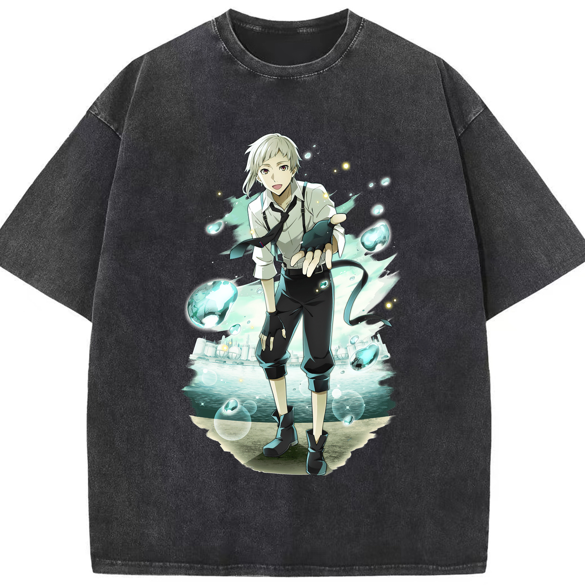 （画像用） 文豪ストレイドッグス Bungo Stray Dogs 綿100% ヴィンテージ風 半袖Tシャツ（フロントプリント）