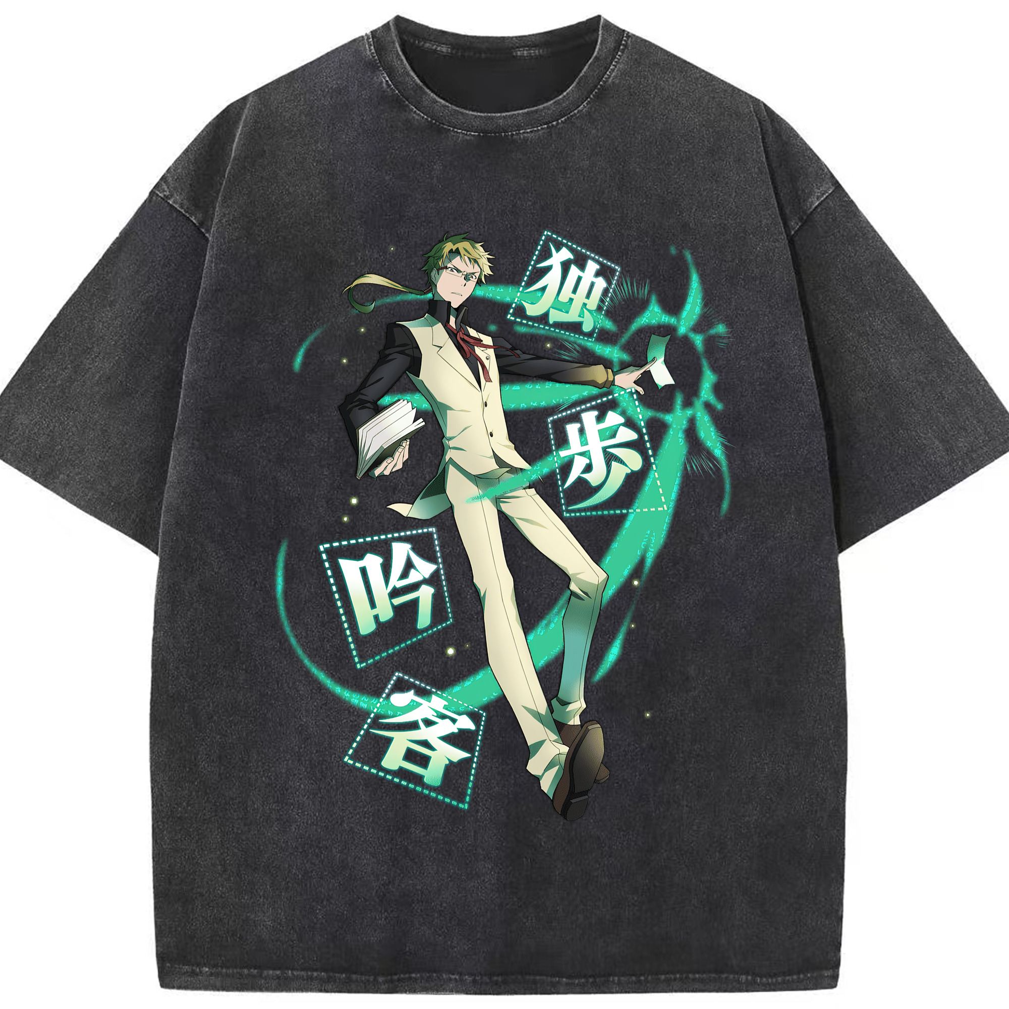 （画像用） 文豪ストレイドッグス Bungo Stray Dogs 綿100% ヴィンテージ風 半袖Tシャツ（フロントプリント）