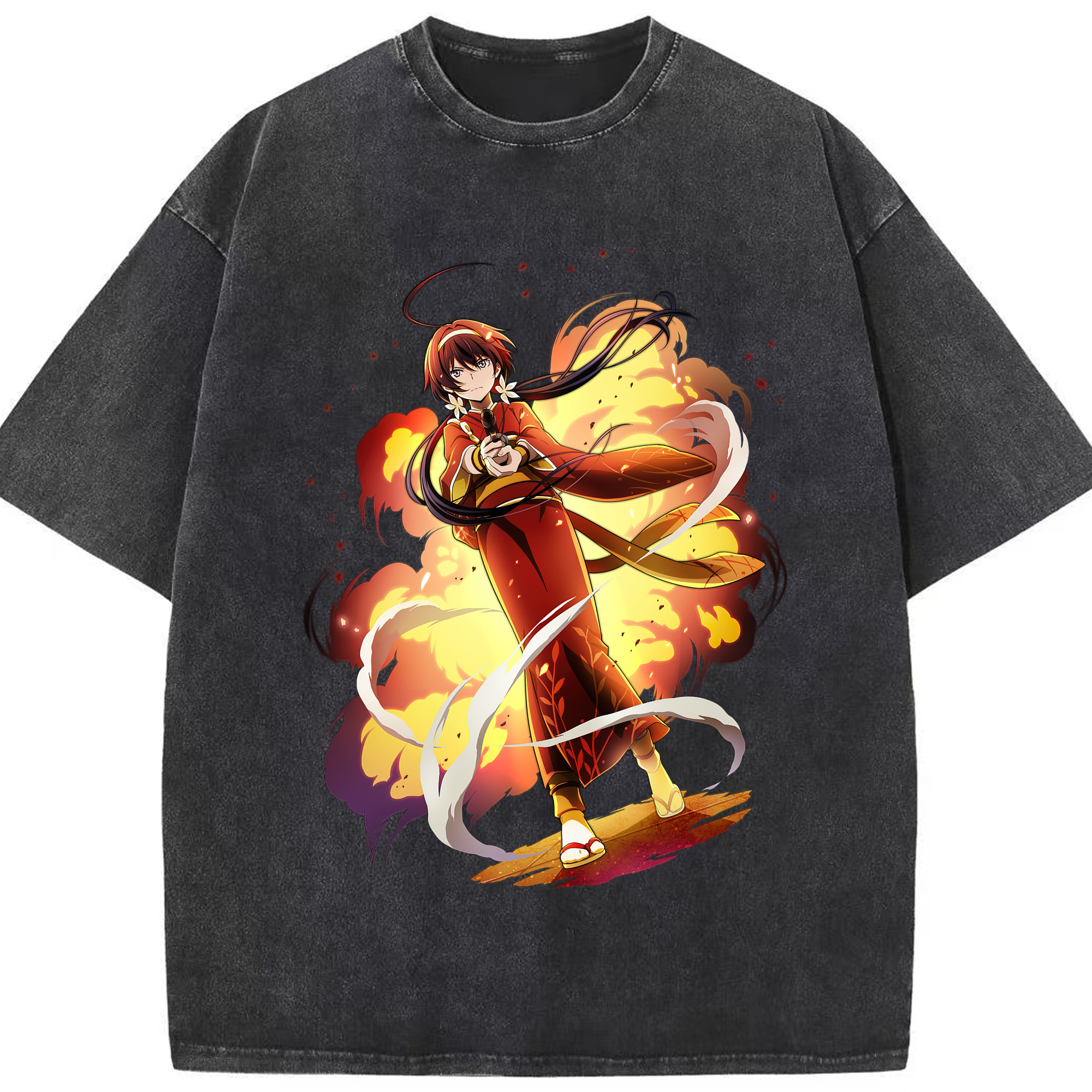 （画像用） 文豪ストレイドッグス Bungo Stray Dogs 綿100% ヴィンテージ風 半袖Tシャツ（フロントプリント）