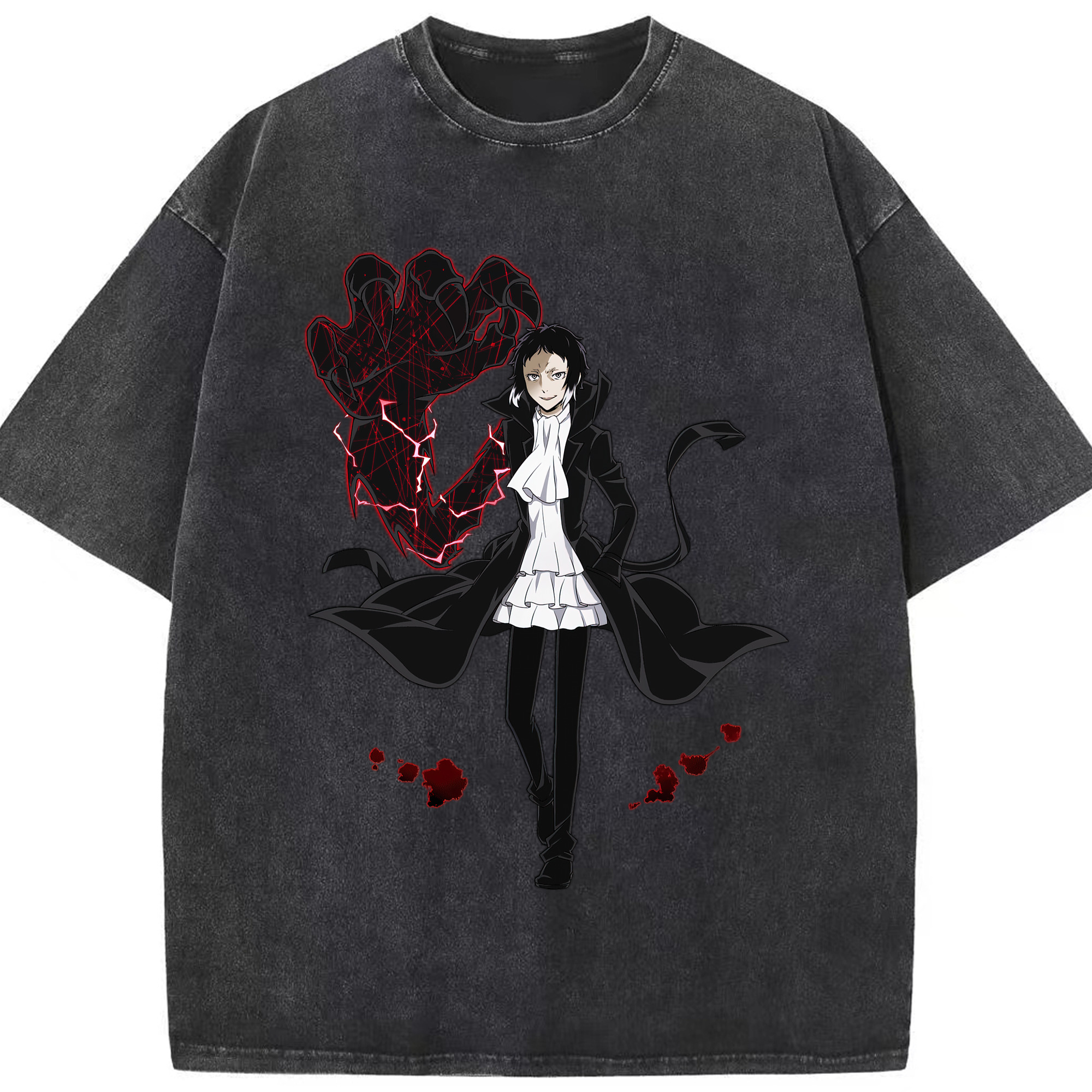 （画像用） 文豪ストレイドッグス Bungo Stray Dogs 綿100% ヴィンテージ風 半袖Tシャツ（フロントプリント）