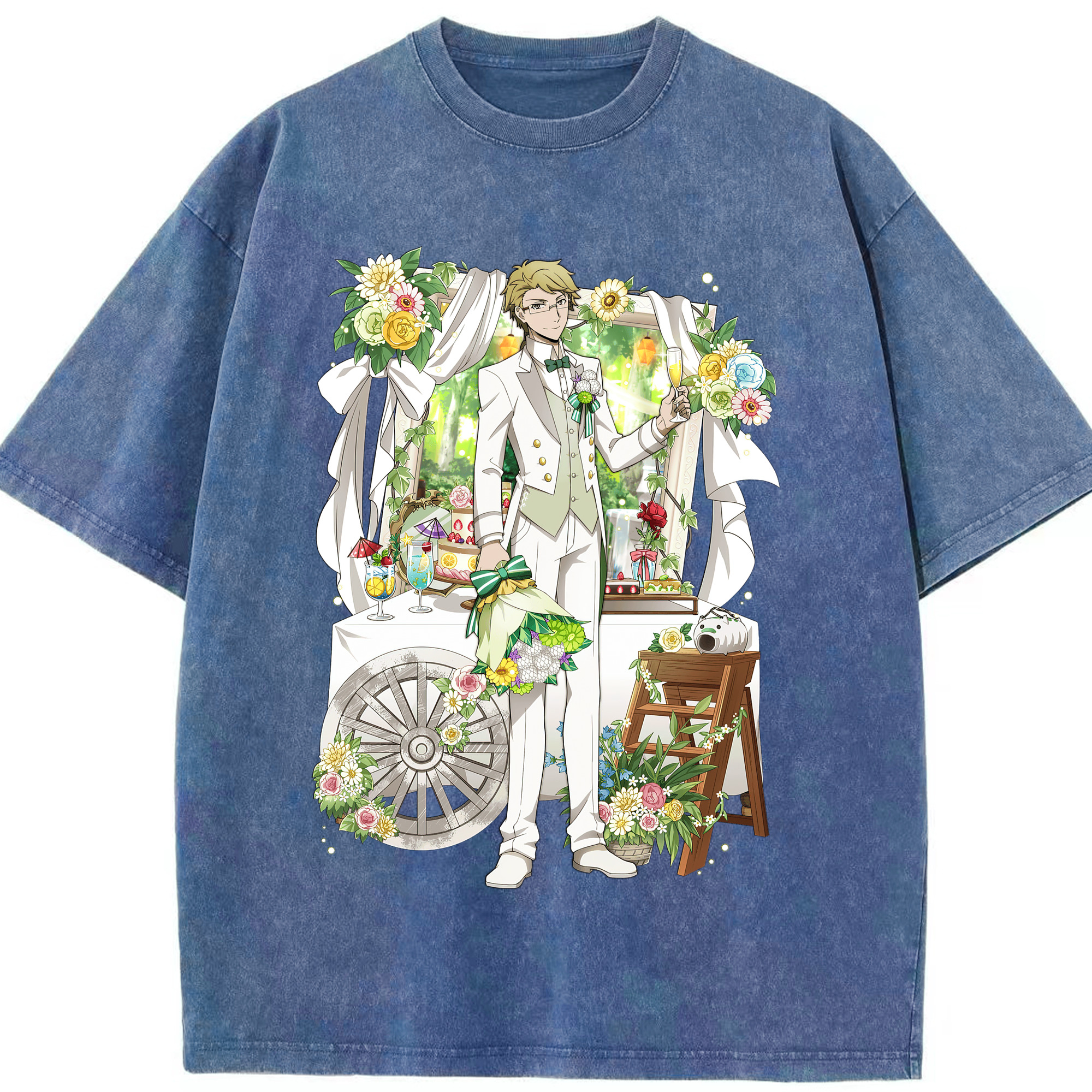（画像用） 文豪ストレイドッグス Bungo Stray Dogs 綿100% ヴィンテージ風 半袖Tシャツ（フロントプリント）