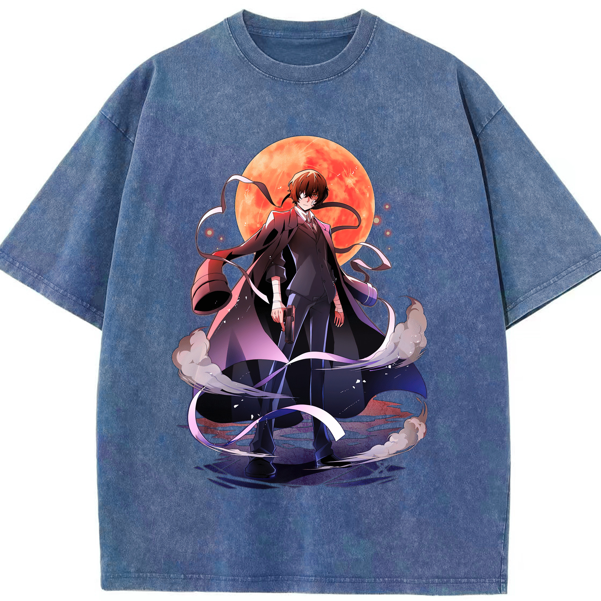 （画像用） 文豪ストレイドッグス Bungo Stray Dogs 綿100% ヴィンテージ風 半袖Tシャツ（フロントプリント）