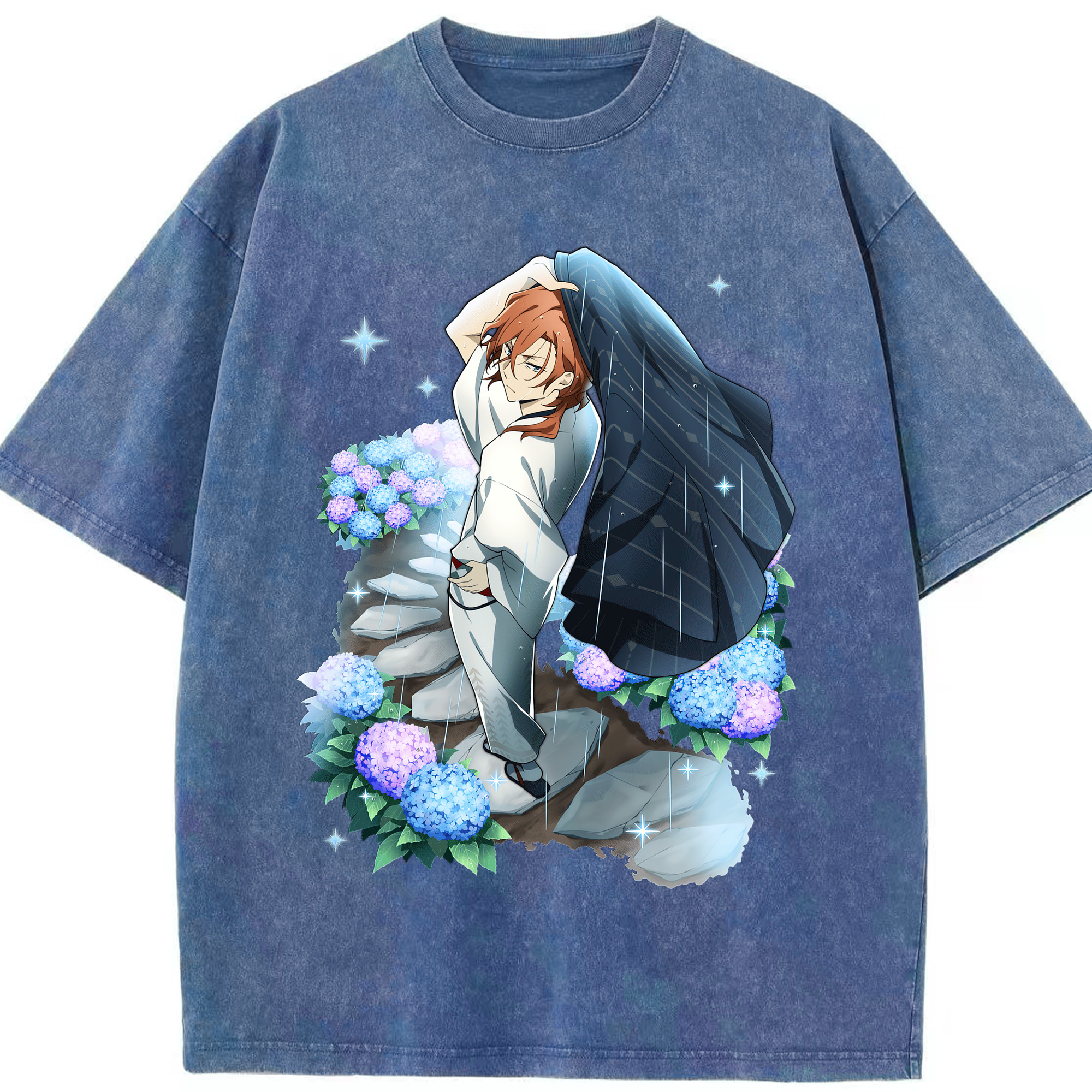 （画像用） 文豪ストレイドッグス Bungo Stray Dogs 綿100% ヴィンテージ風 半袖Tシャツ（フロントプリント）