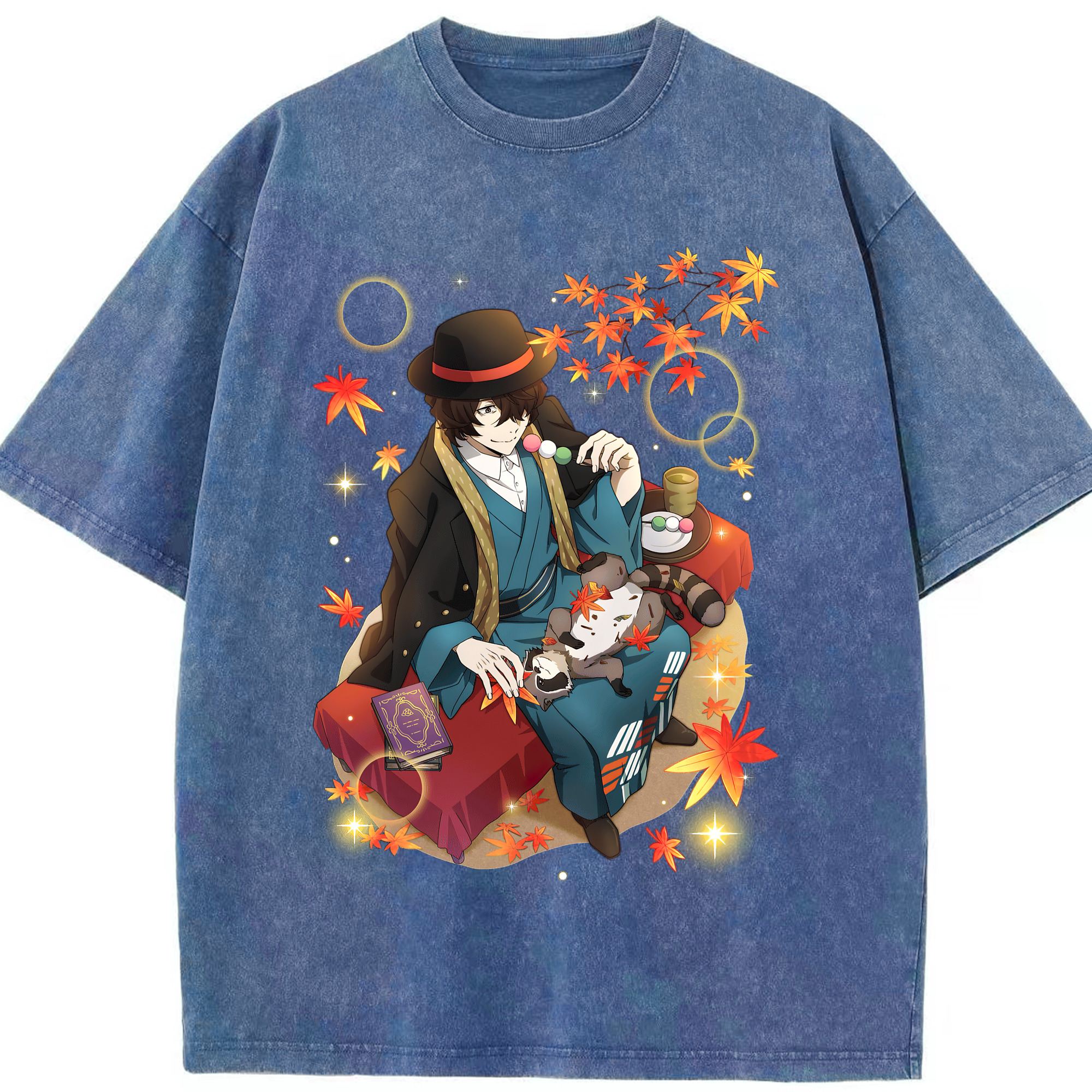 （画像用） 文豪ストレイドッグス Bungo Stray Dogs 綿100% ヴィンテージ風 半袖Tシャツ（フロントプリント）