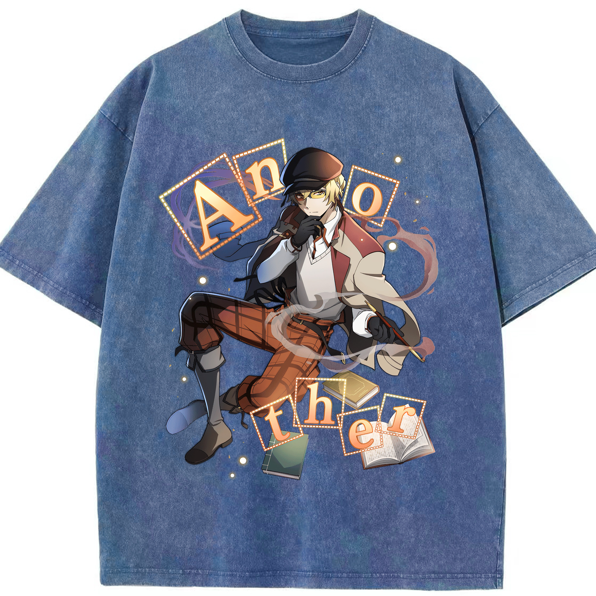 （画像用） 文豪ストレイドッグス Bungo Stray Dogs 綿100% ヴィンテージ風 半袖Tシャツ（フロントプリント）