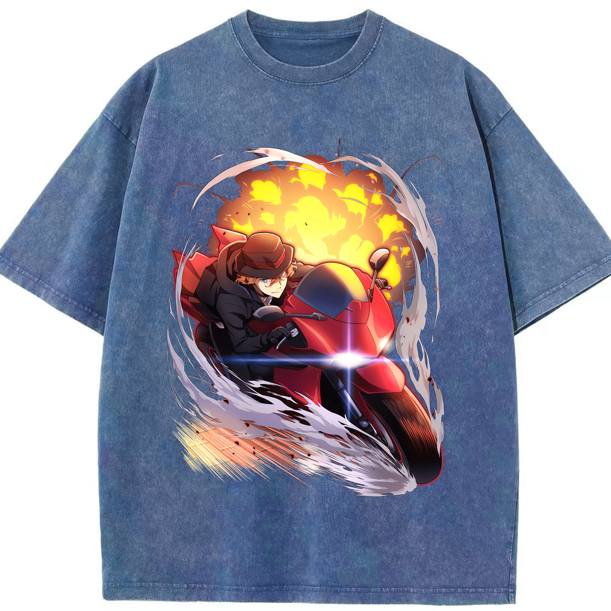 （画像用） 文豪ストレイドッグス Bungo Stray Dogs 綿100% ヴィンテージ風 半袖Tシャツ（フロントプリント）