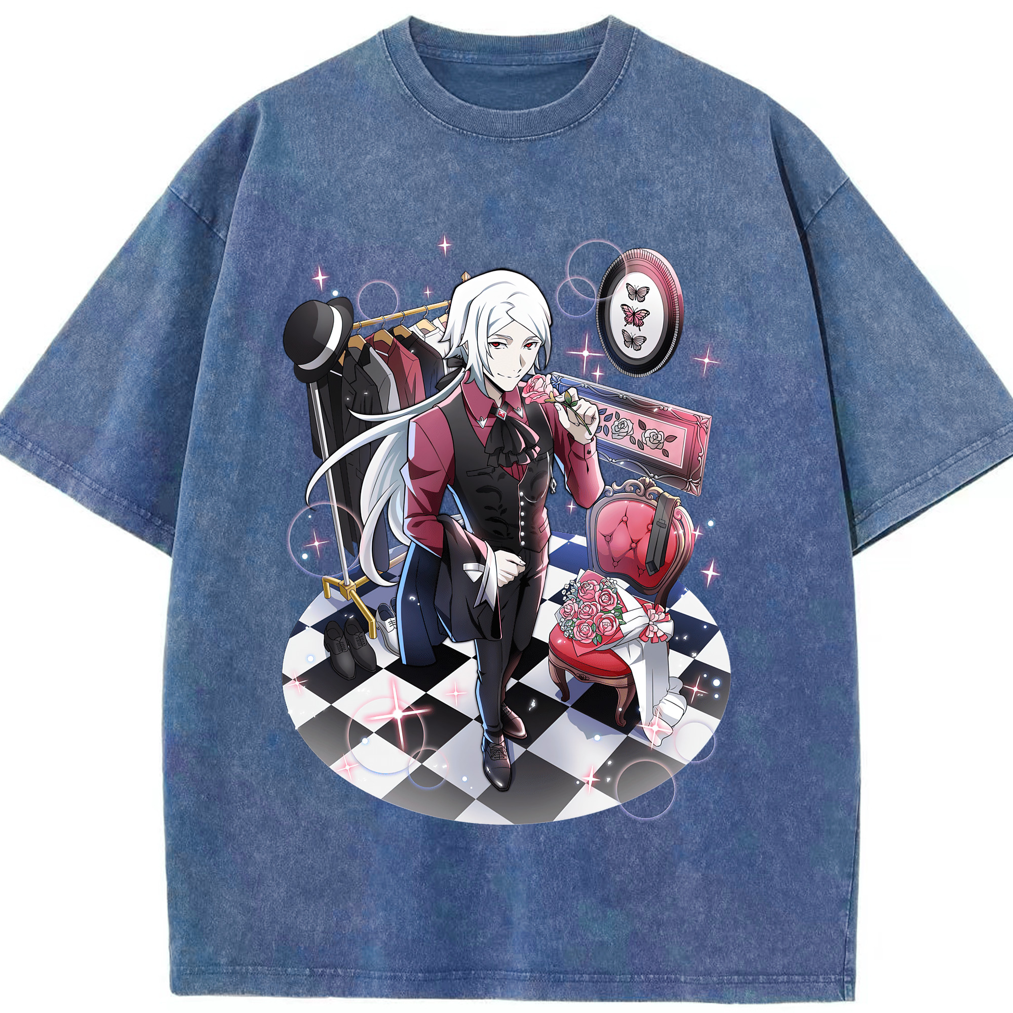 （画像用） 文豪ストレイドッグス Bungo Stray Dogs 綿100% ヴィンテージ風 半袖Tシャツ（フロントプリント）