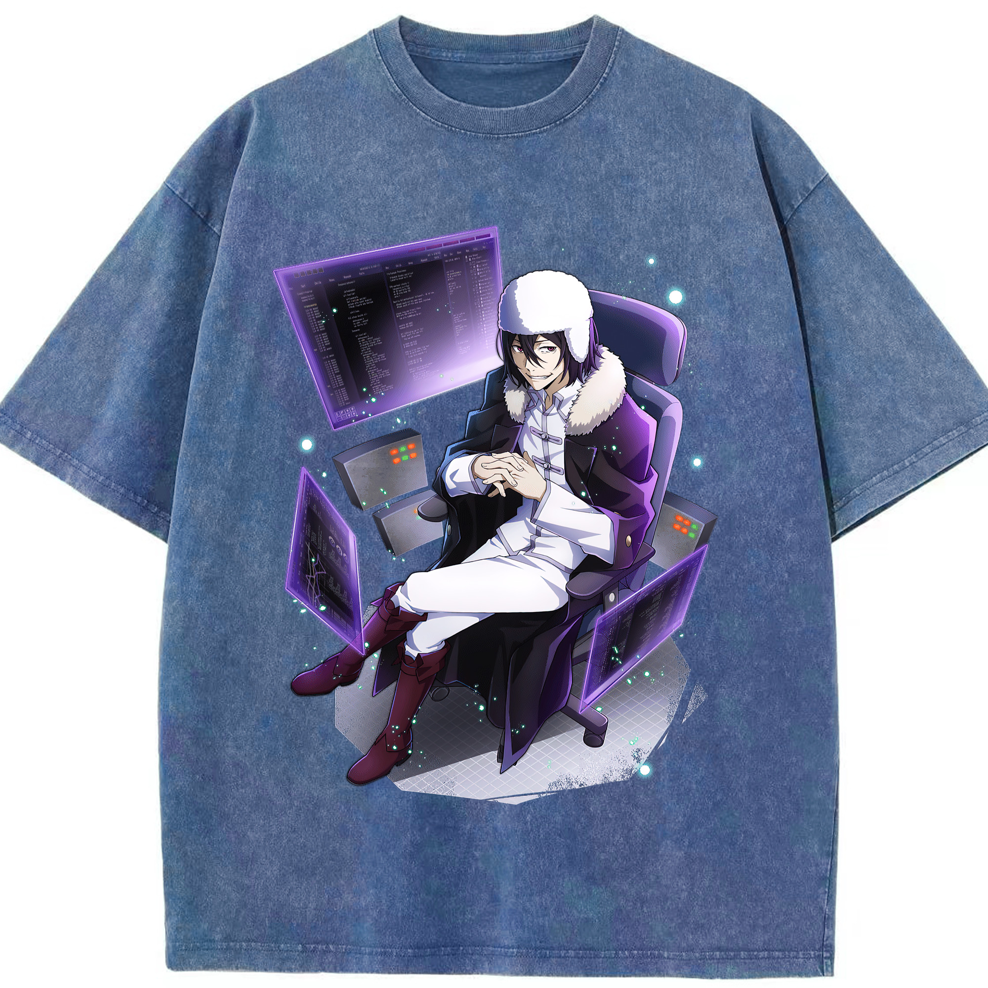 （画像用） 文豪ストレイドッグス Bungo Stray Dogs 綿100% ヴィンテージ風 半袖Tシャツ（フロントプリント）