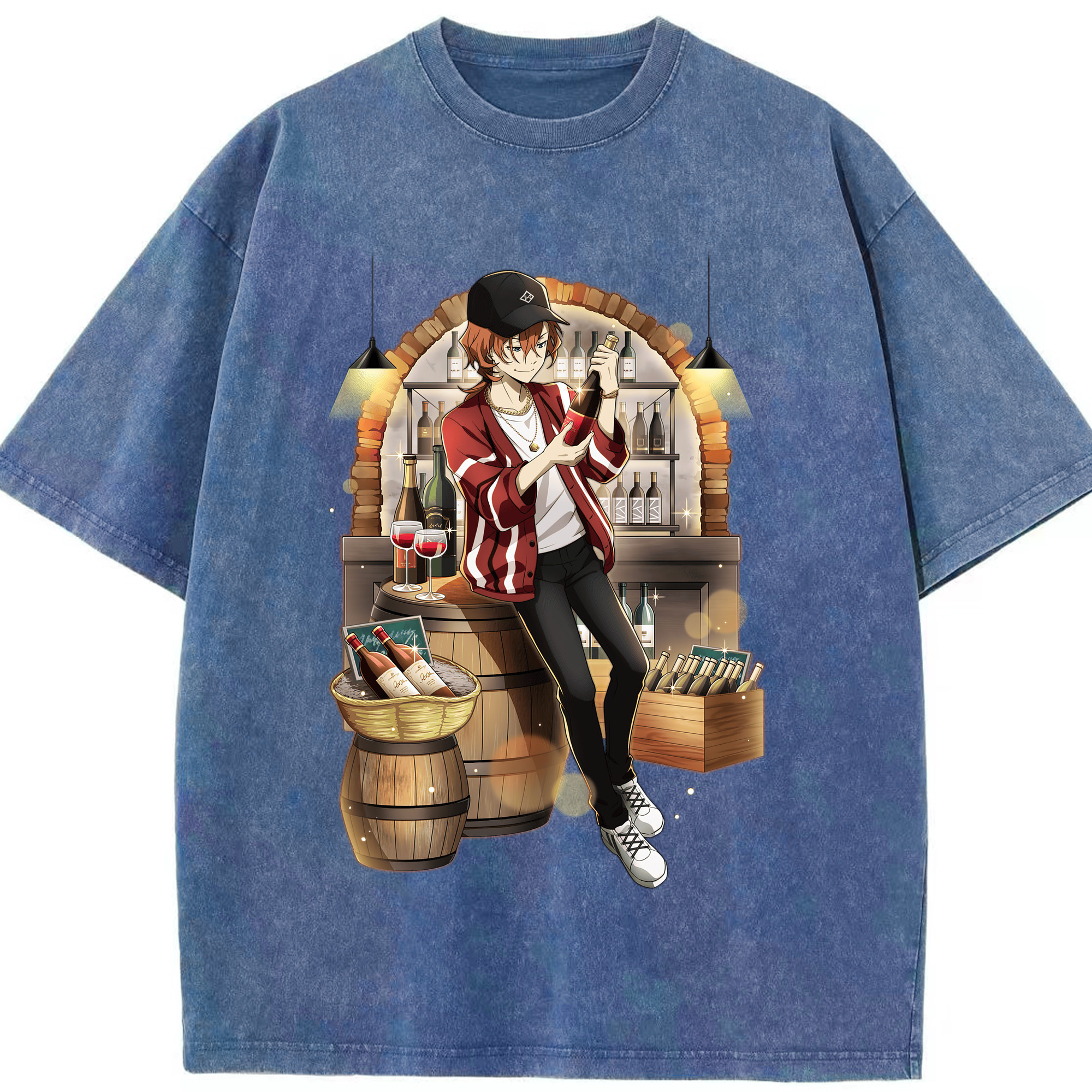 （画像用） 文豪ストレイドッグス Bungo Stray Dogs 綿100% ヴィンテージ風 半袖Tシャツ（フロントプリント）